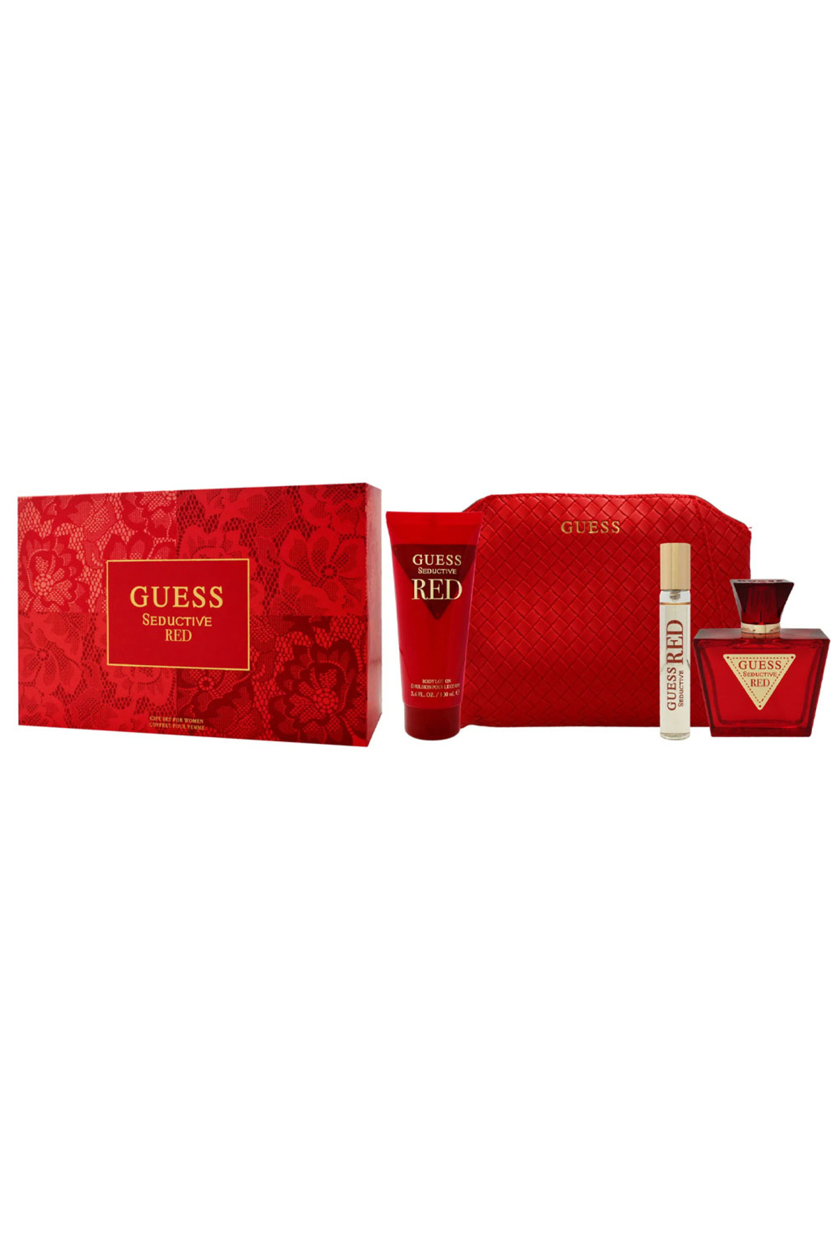 Guess-Guess Seductive Red (W) Set Edt 75ml + Edt 15ml + Bl 100ml + Pouch 2