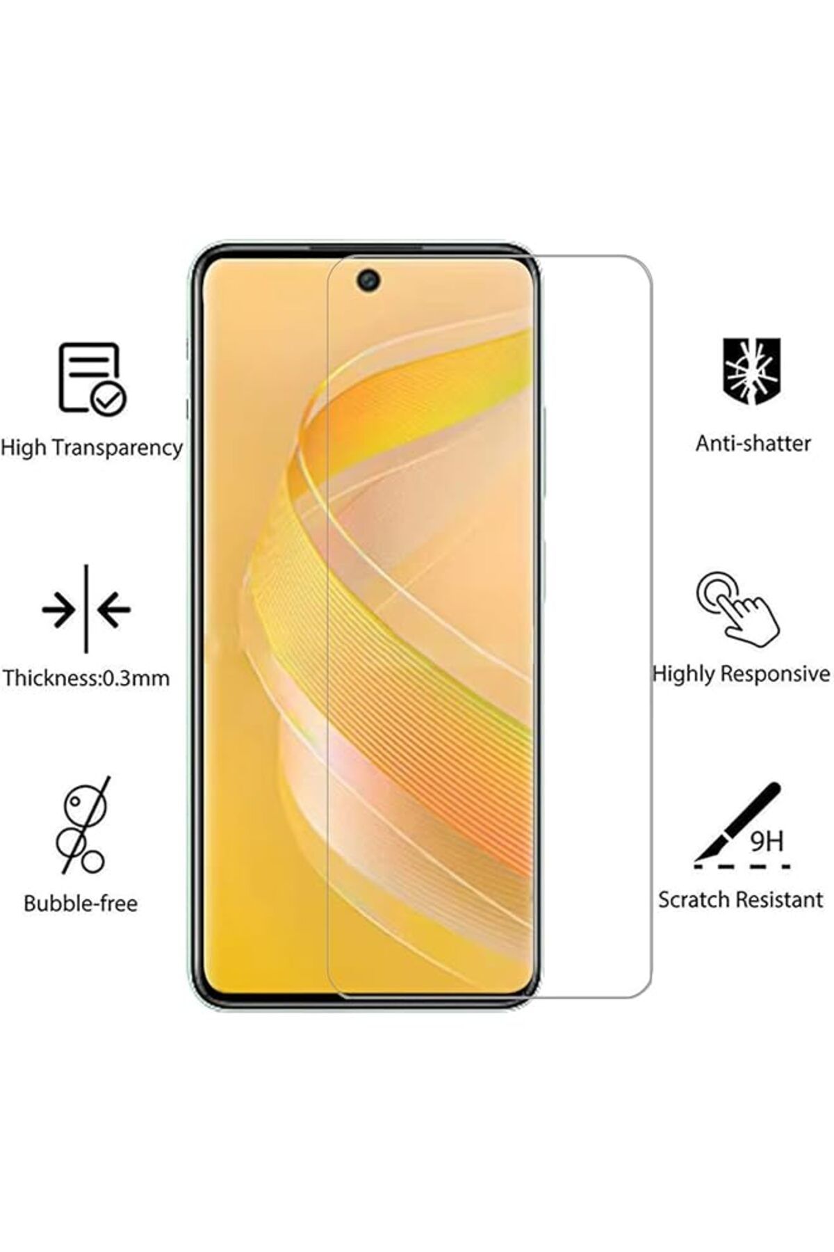 erorex-1+2 قطعة غطاء حماية وواقي شاشة متوافق مع هاتف Infinix Smart 8 مصنوع من الزجاج المقوى الناعم 2
