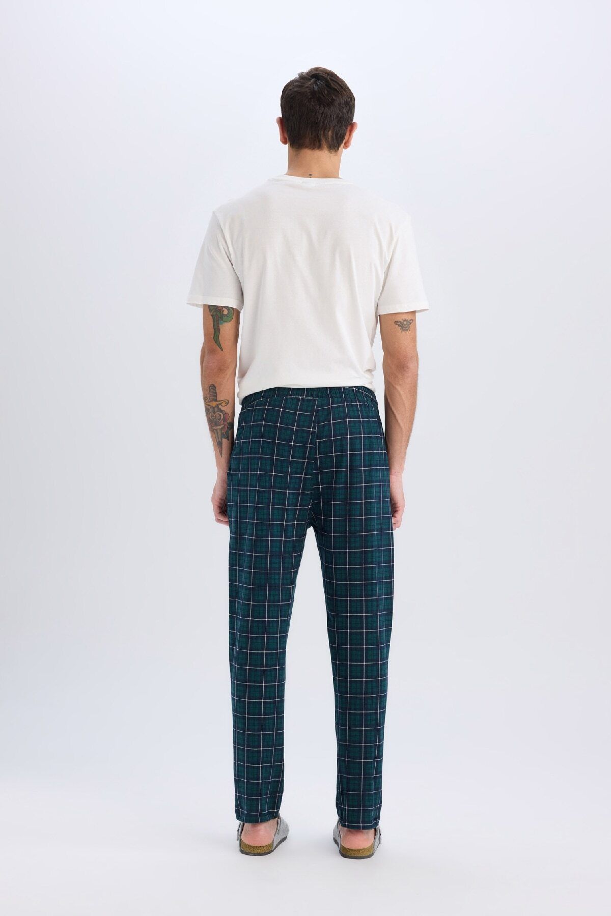 DeFacto-Regular Fit Checkered Pocket Pajama Bottoms B7254Ax25Sp 6