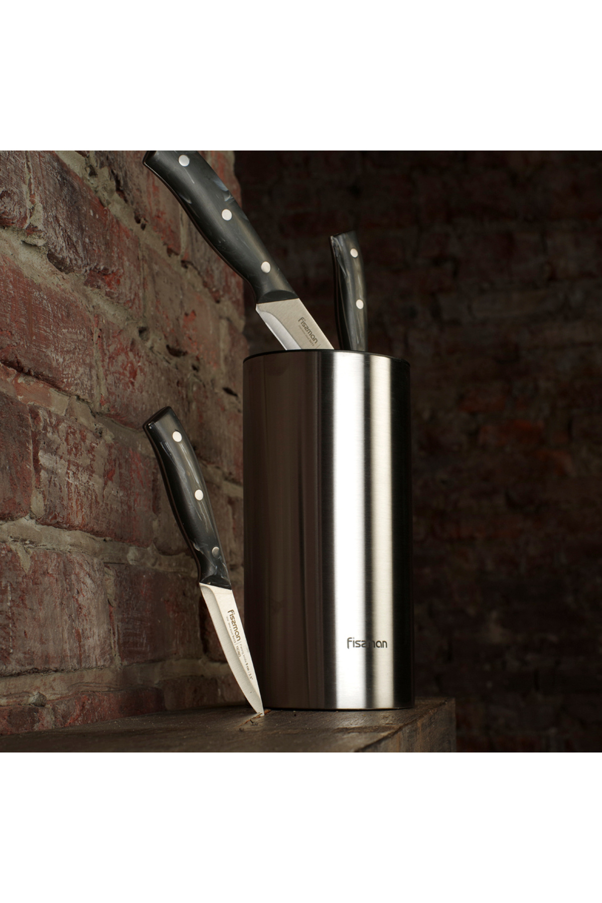 Fissman-Kitchen Knife Organizer 11x11x22 cm  (Stainless Steel) 4