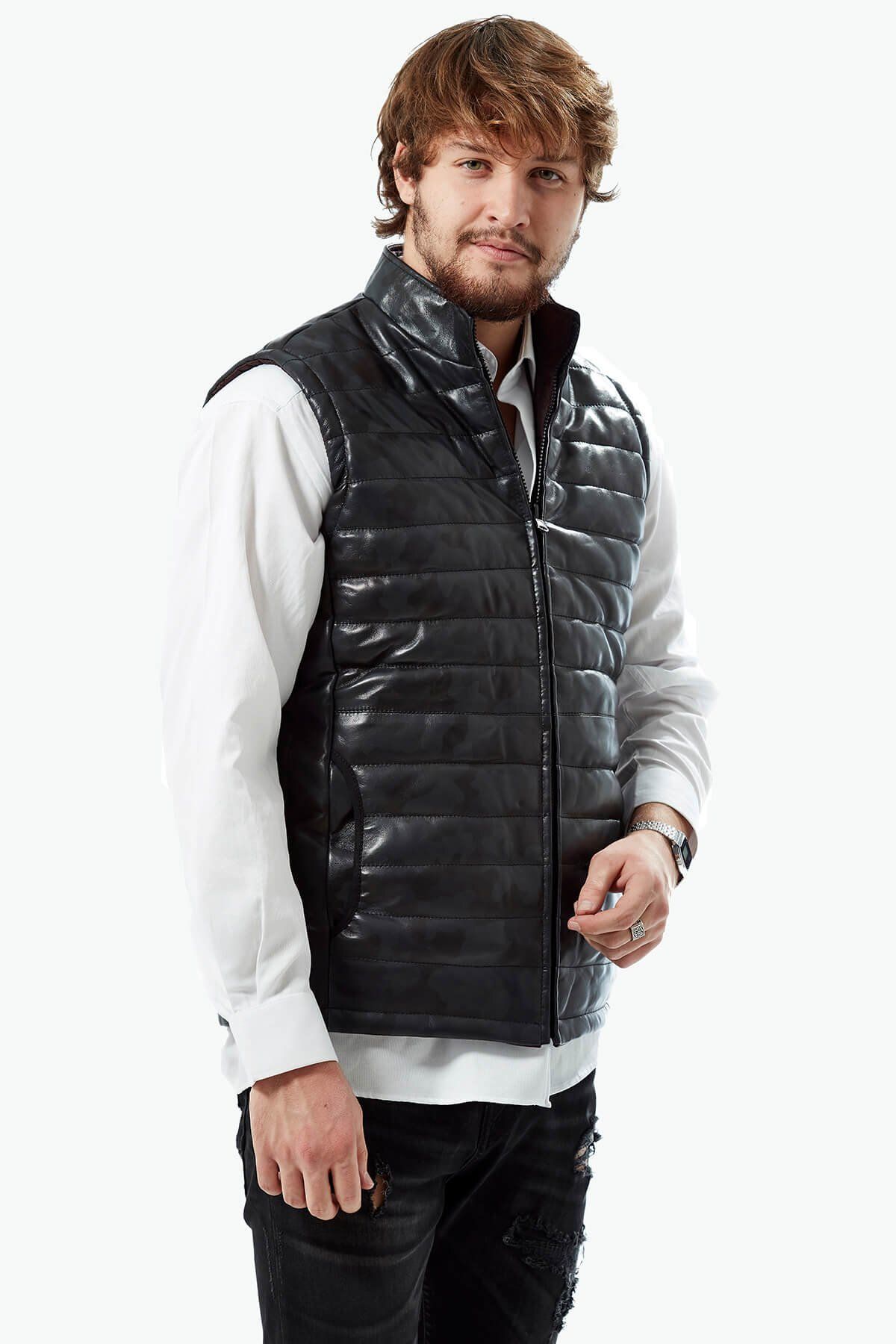 Deriza-Double Sided Puffer Vest Black 3