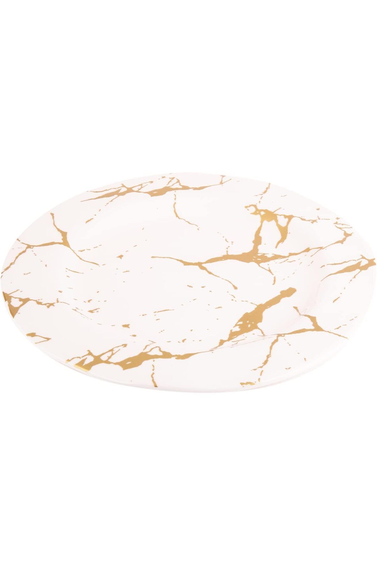 AKDC-M/Mine Dinner Plate L(28cm) xW(28cm) xH(2cm) White With Gold 1