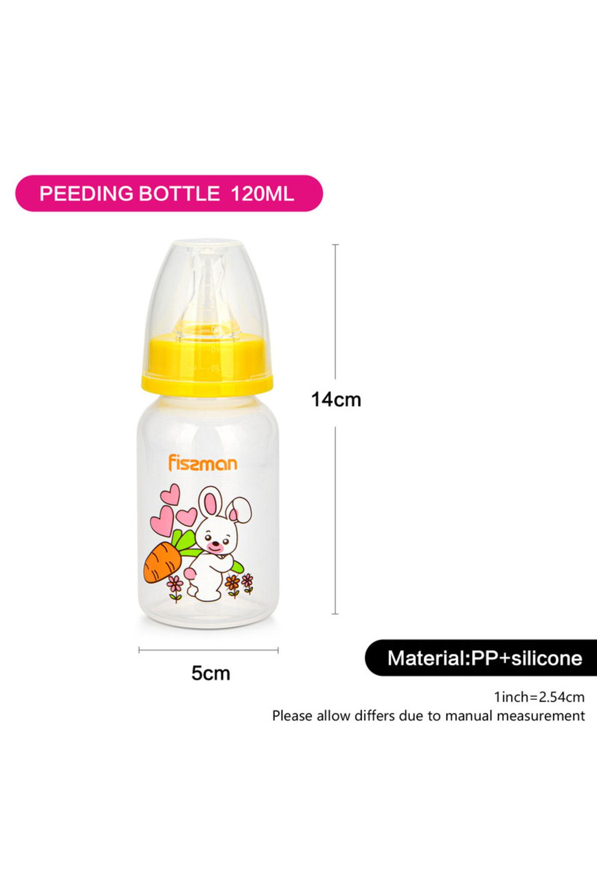 Fissman-Feeding Bottle With Lid 120ml 2