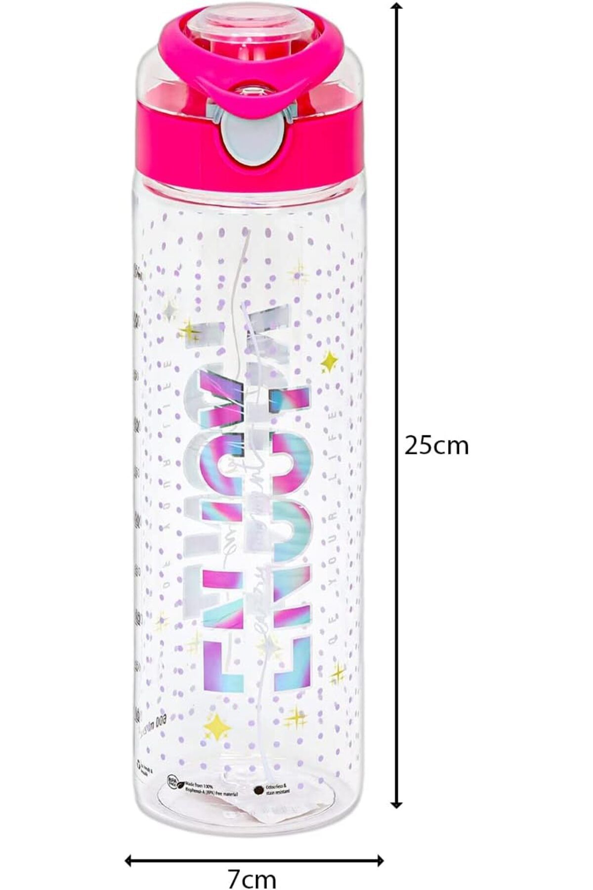 Winds Trading-Stylish 630ml Sports Water Bottle, Insulated, BPA-Free, Leak-Proof, Sweat-Free, Press Button, Pink 6