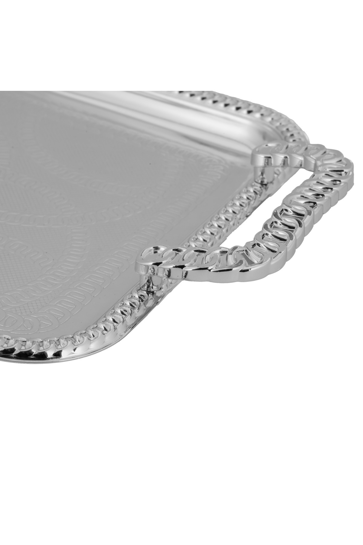 ALSAIF-3-pieces Serving Tray Set, Modern And Elegant Design That Adds Touch To Any Space, Chrome 5