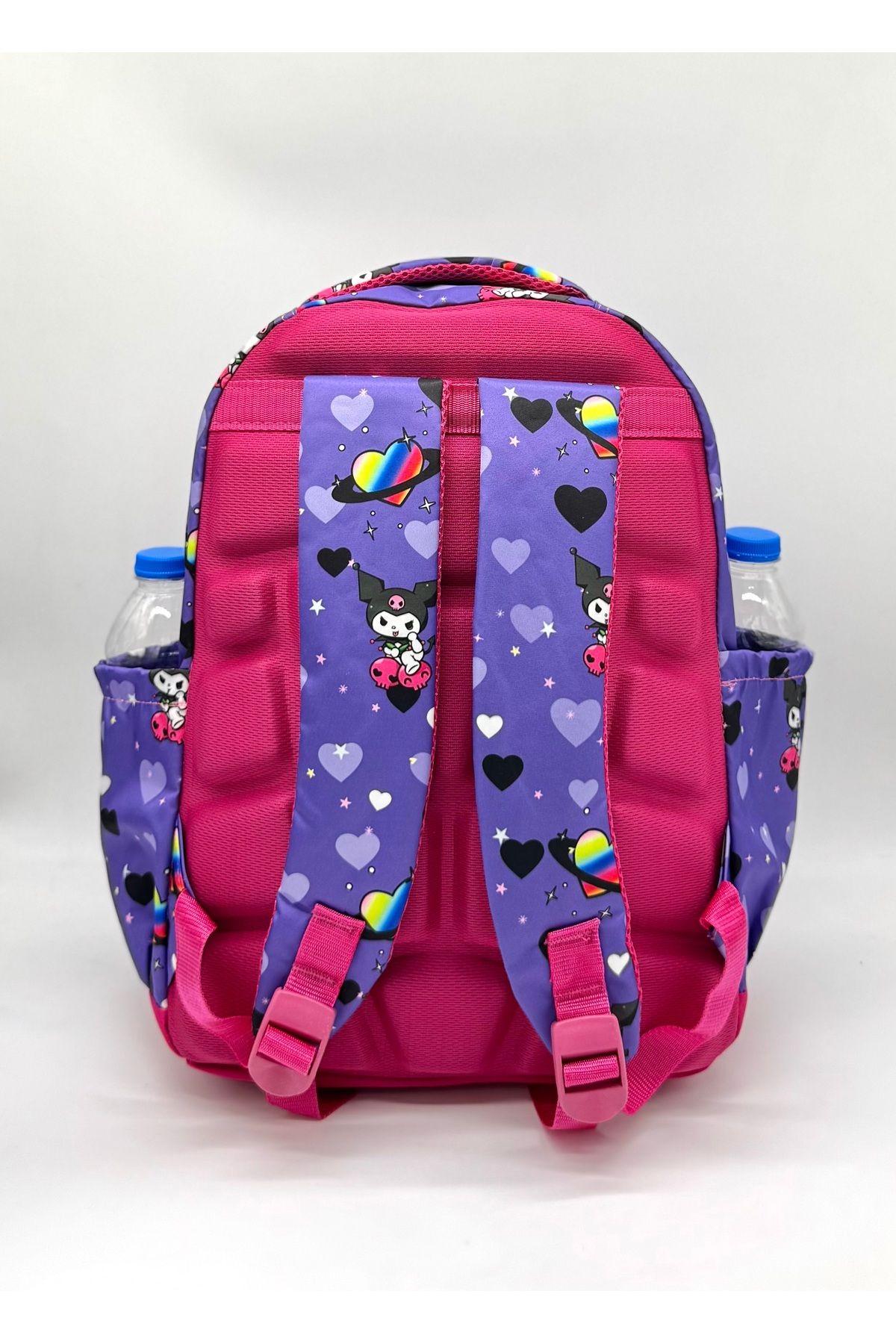 Harmela-First School Bag - Set of 3 Purple Character Pattern, for Girl 5