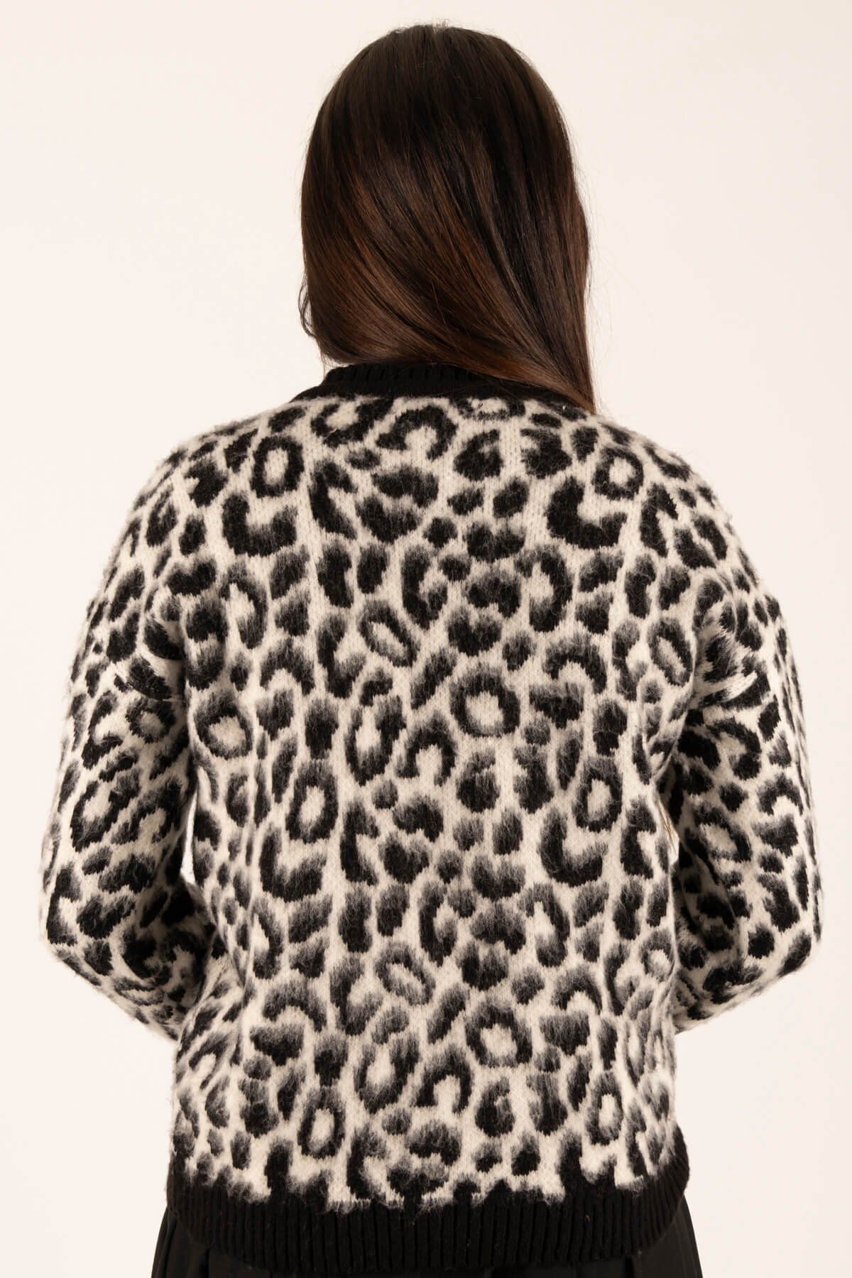 İKLİM LİFE-Leopard Knitting Sweater 4