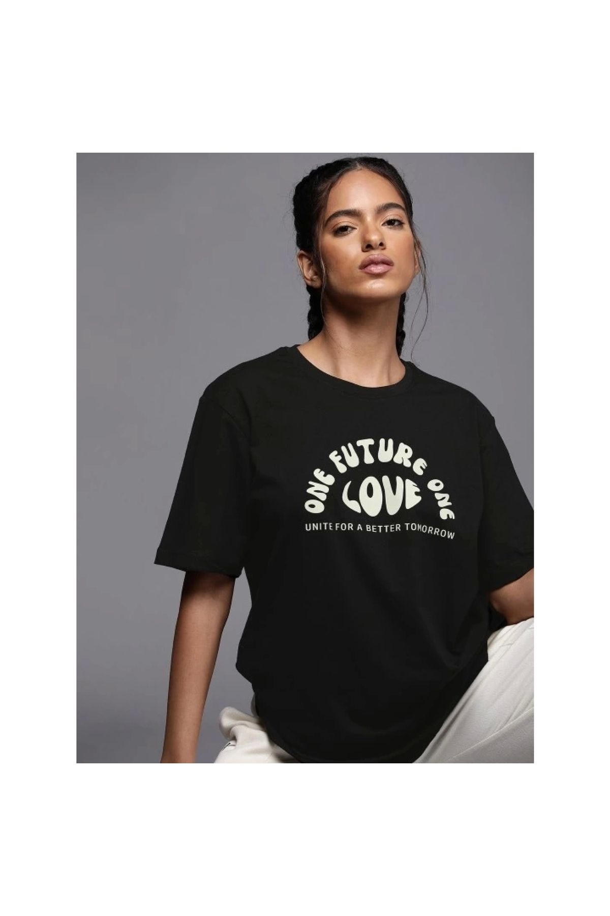 Narnuga Baskılı Oversize Tshirt