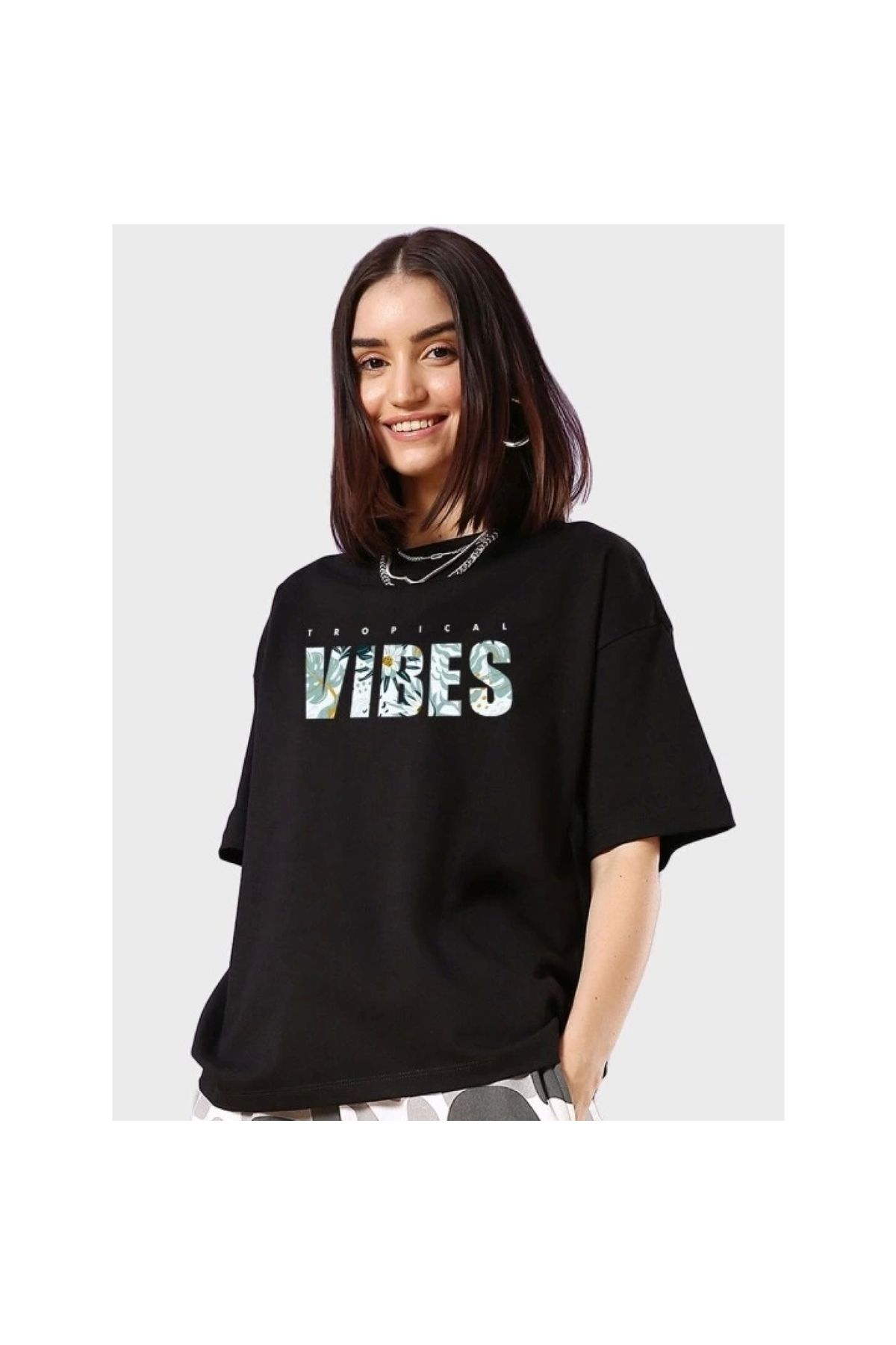 Narnuga Baskılı Oversize Tshirt