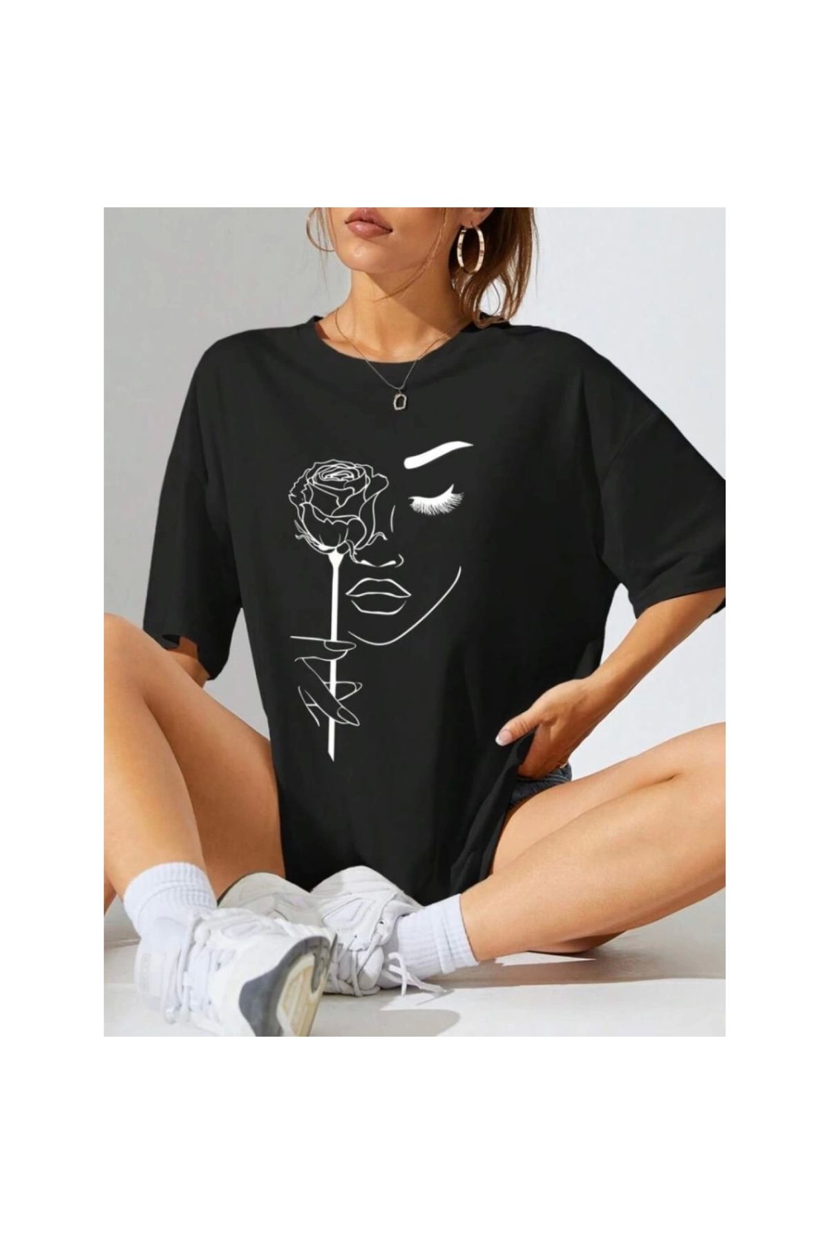 Narnuga Baskılı Oversize Tshirt