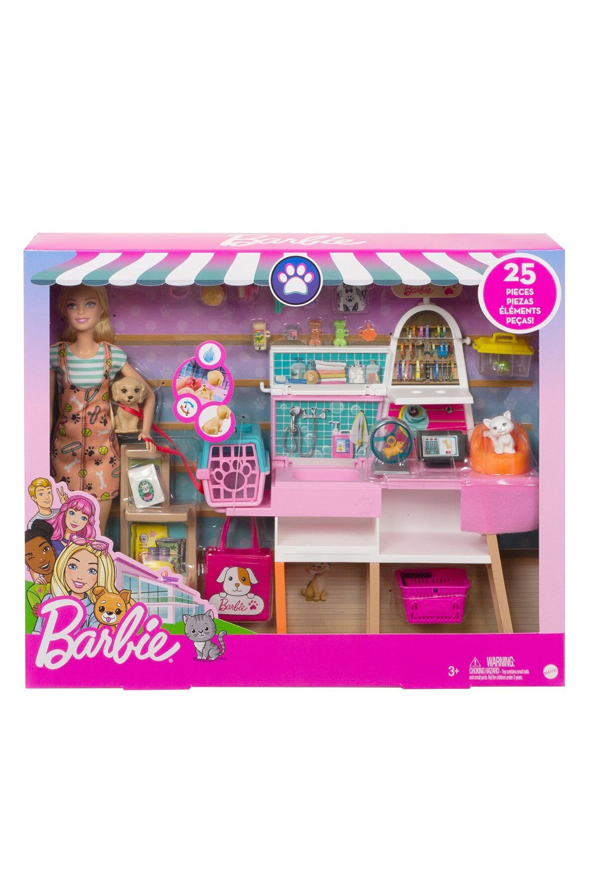 NillyToys GRG90 Barbie ve Evcil Hayvan Dükkanı Oyun Seti