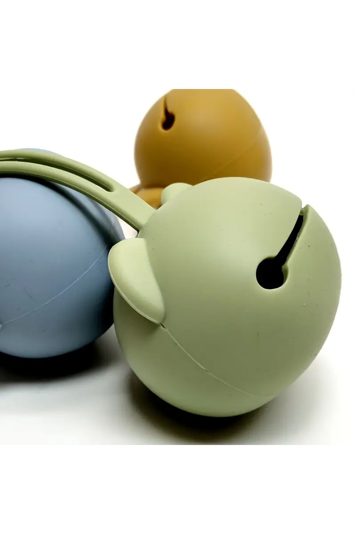 The Cloudish Shop Silikon Emzik Saklama Kutusu Emzik Tutucu Taşınabilir Askılı PANDA Desenli YEŞİL fotoğrafı 5 (önizleme)