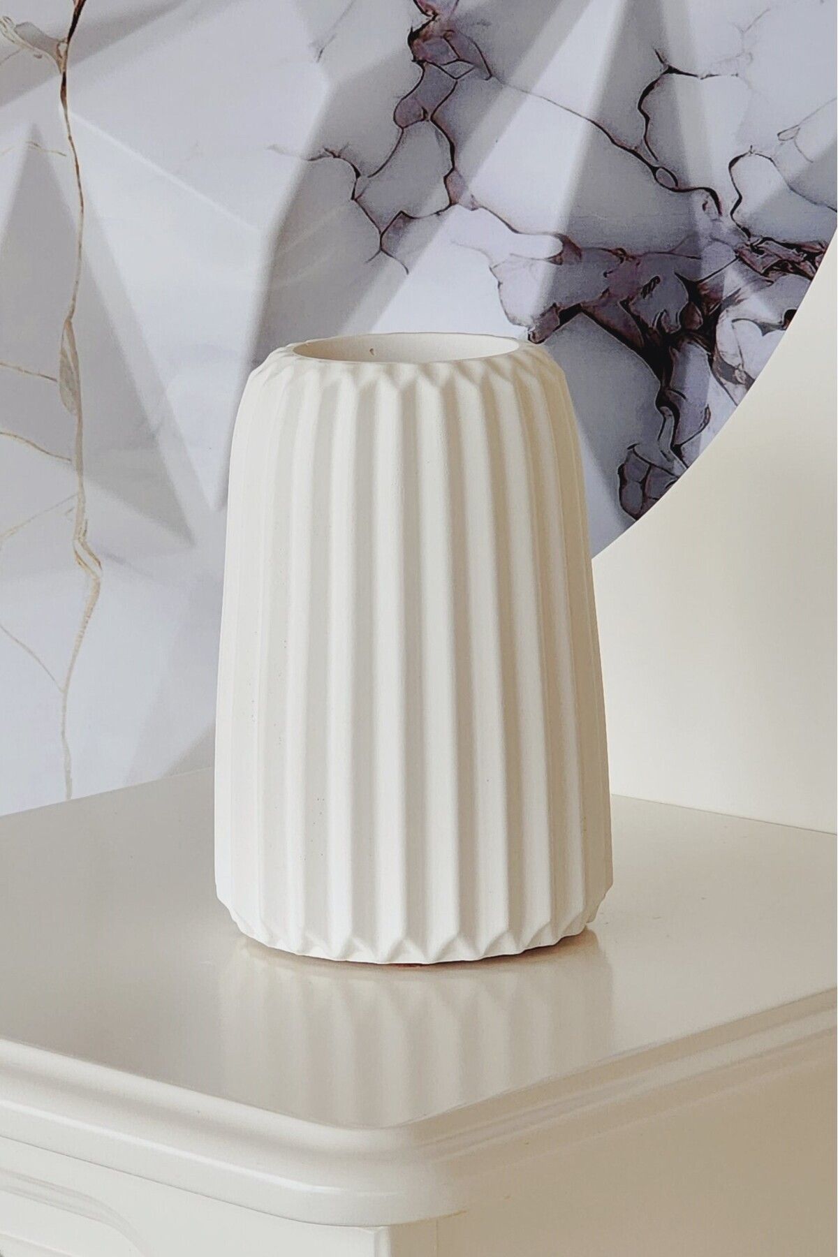 SERENGETİ HOME-Handmade Scandinavian Style Decorative Vase, Mini Concrete Vase, Simple and Stylish Design 6