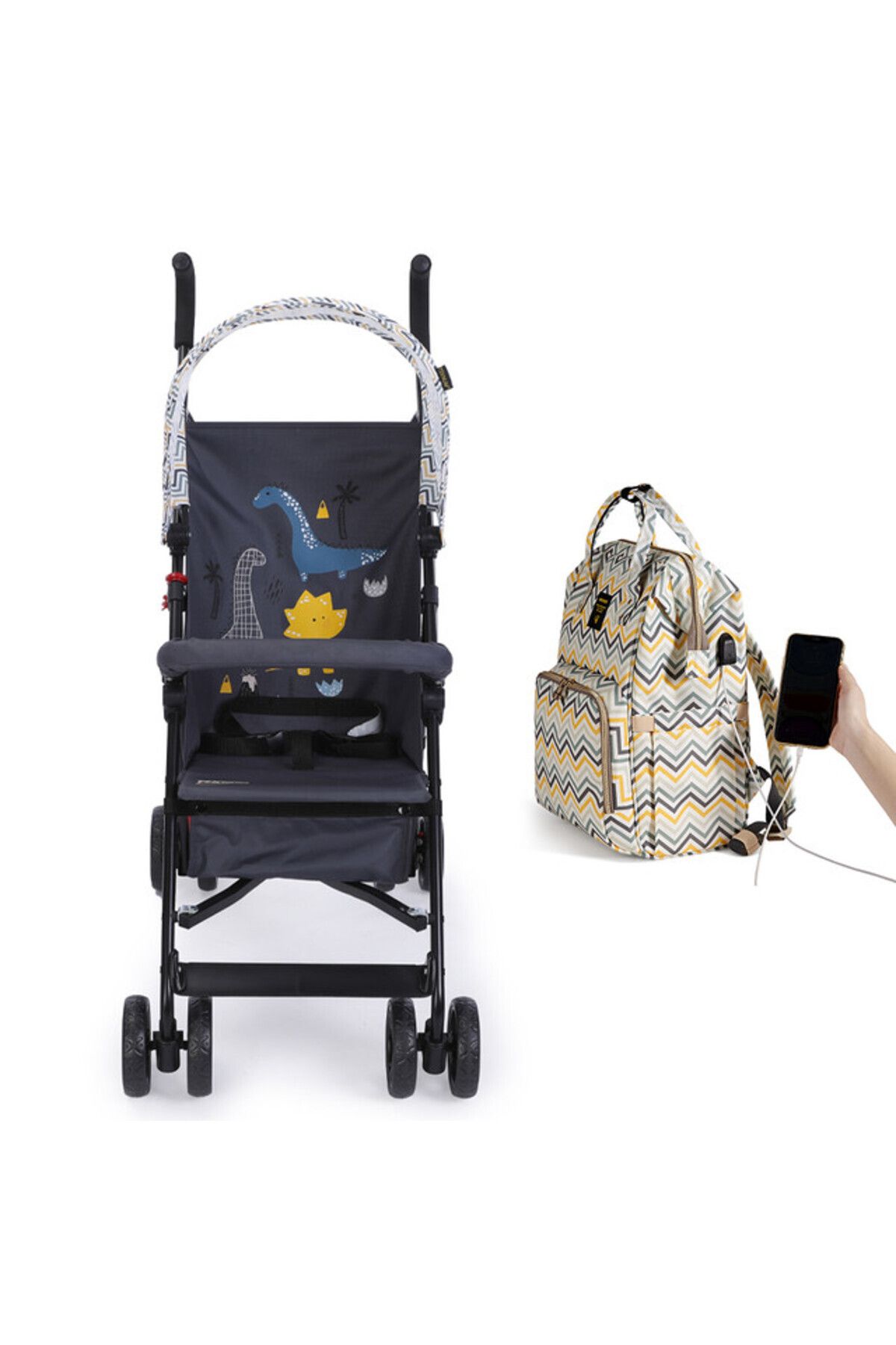 TEKNUM-Teknum-Stroller & Diaper Bag-Yellow wave 2