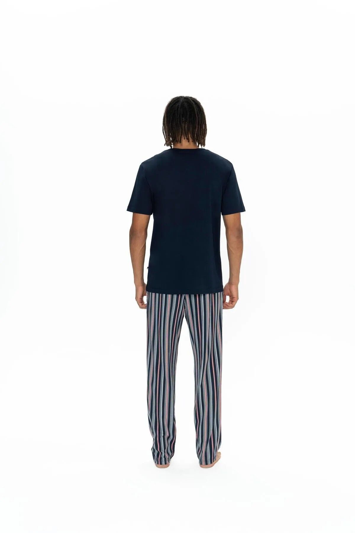 U.S. Polo Assn.-U.S. Polo Assn. Men's 100% Cotton 3-Piece Striped Pajama Set 5