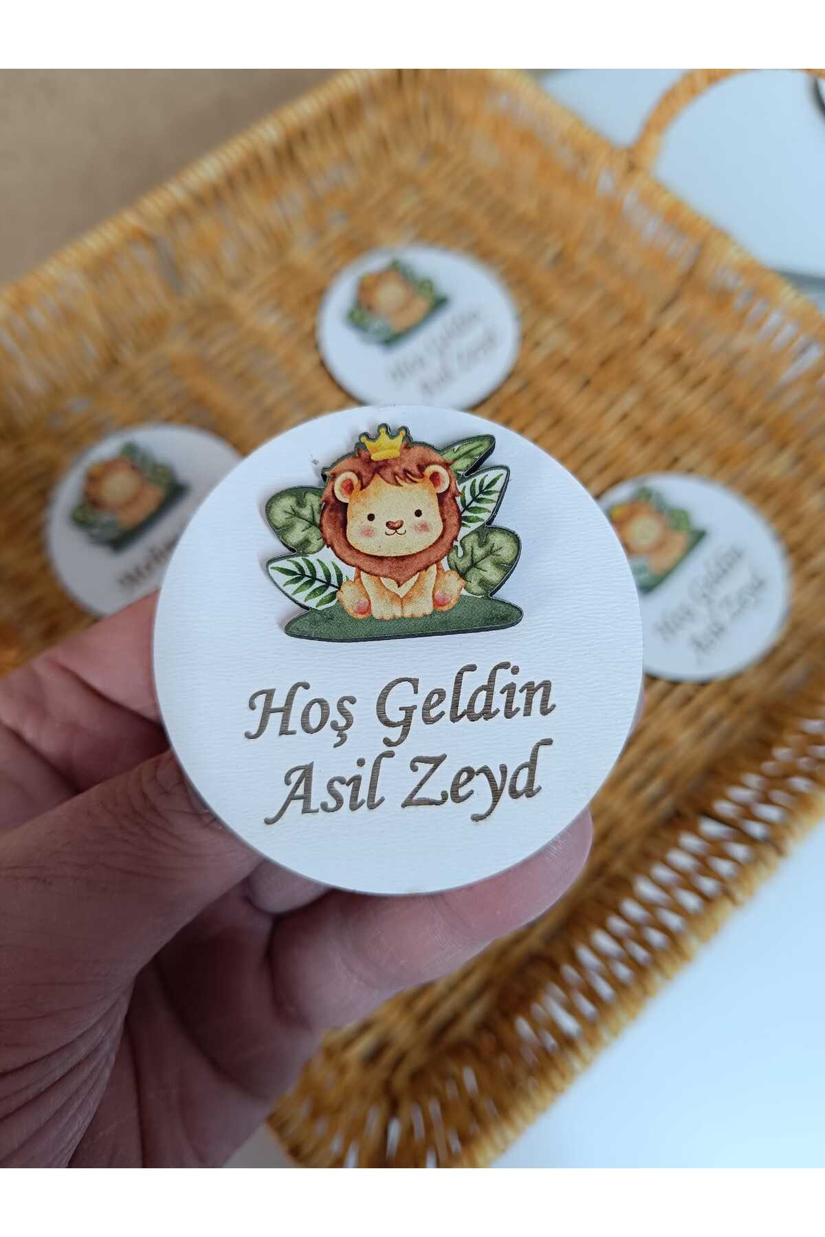 Arzuca Konsept Safari Aslan Figürlü Bebek Magnet | Yeni Doğan Magnet | Doğum Günü Magnet | Figürlü Magnet (15 Adet) fotoğrafı 5 (önizleme)