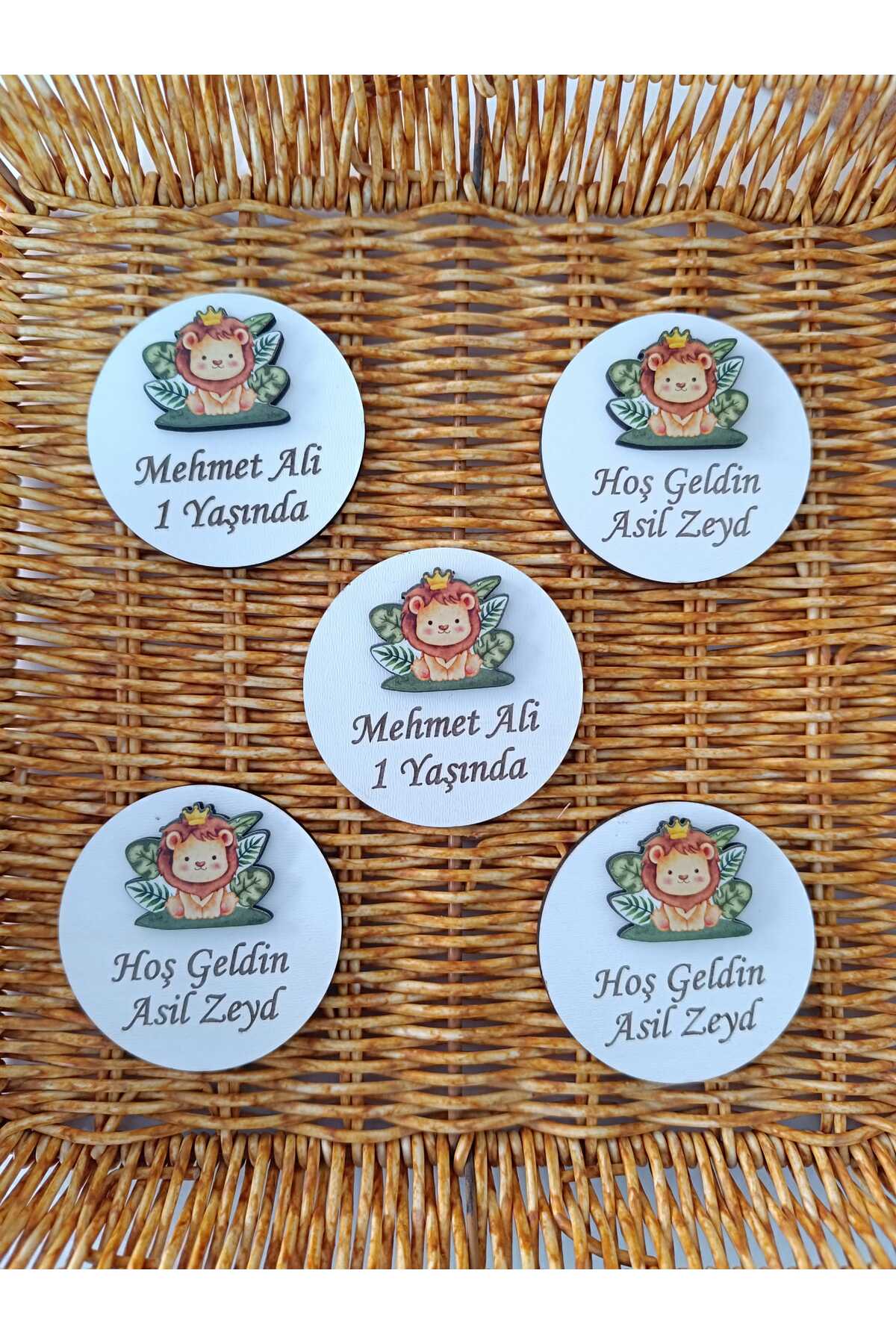 Arzuca Konsept Safari Aslan Figürlü Bebek Magnet | Yeni Doğan Magnet | Doğum Günü Magnet | Figürlü Magnet (15 Adet) fotoğrafı 6 (önizleme)