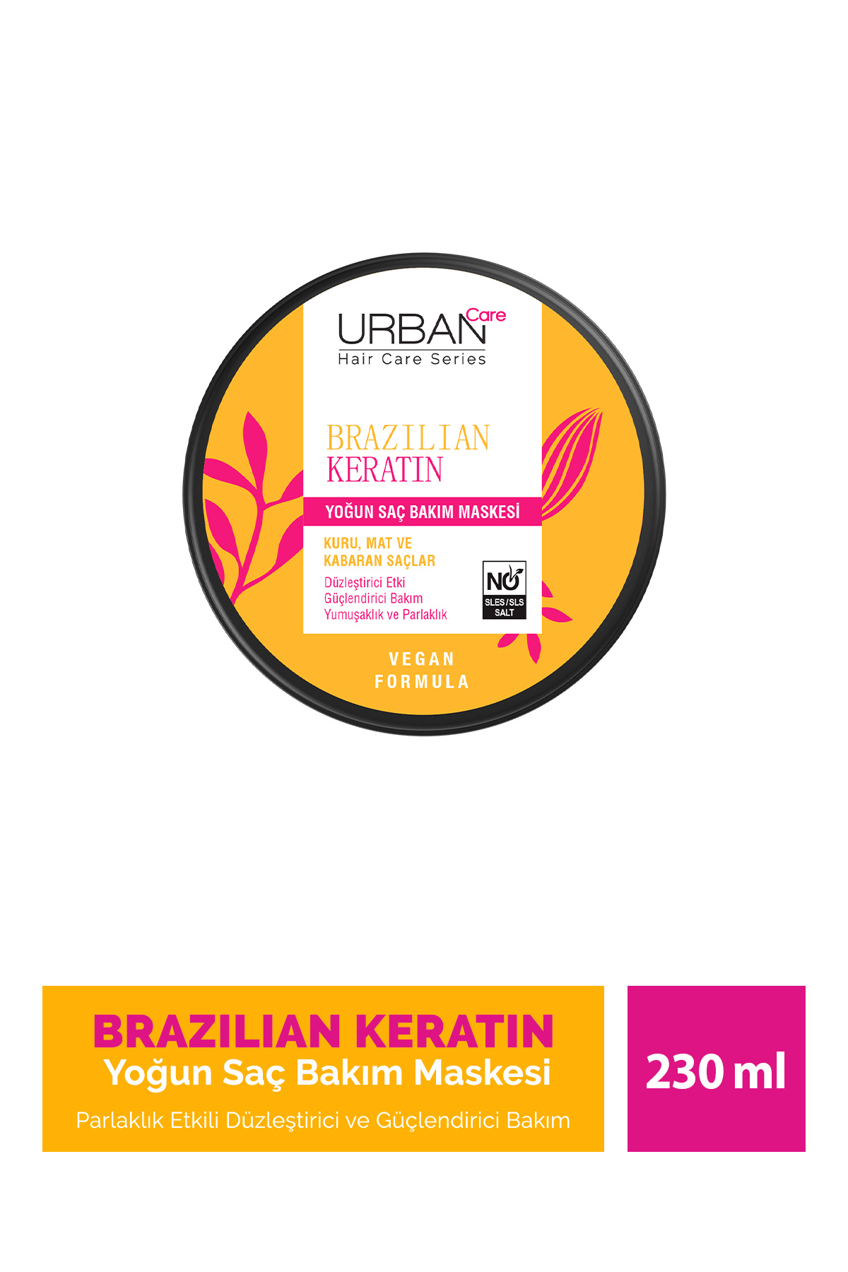 Brazilian Keratin Düzleştirici Etkili Saç Bakım Seti 5'li Set-vegan — URBPKT69 — تصویر 7 از 9