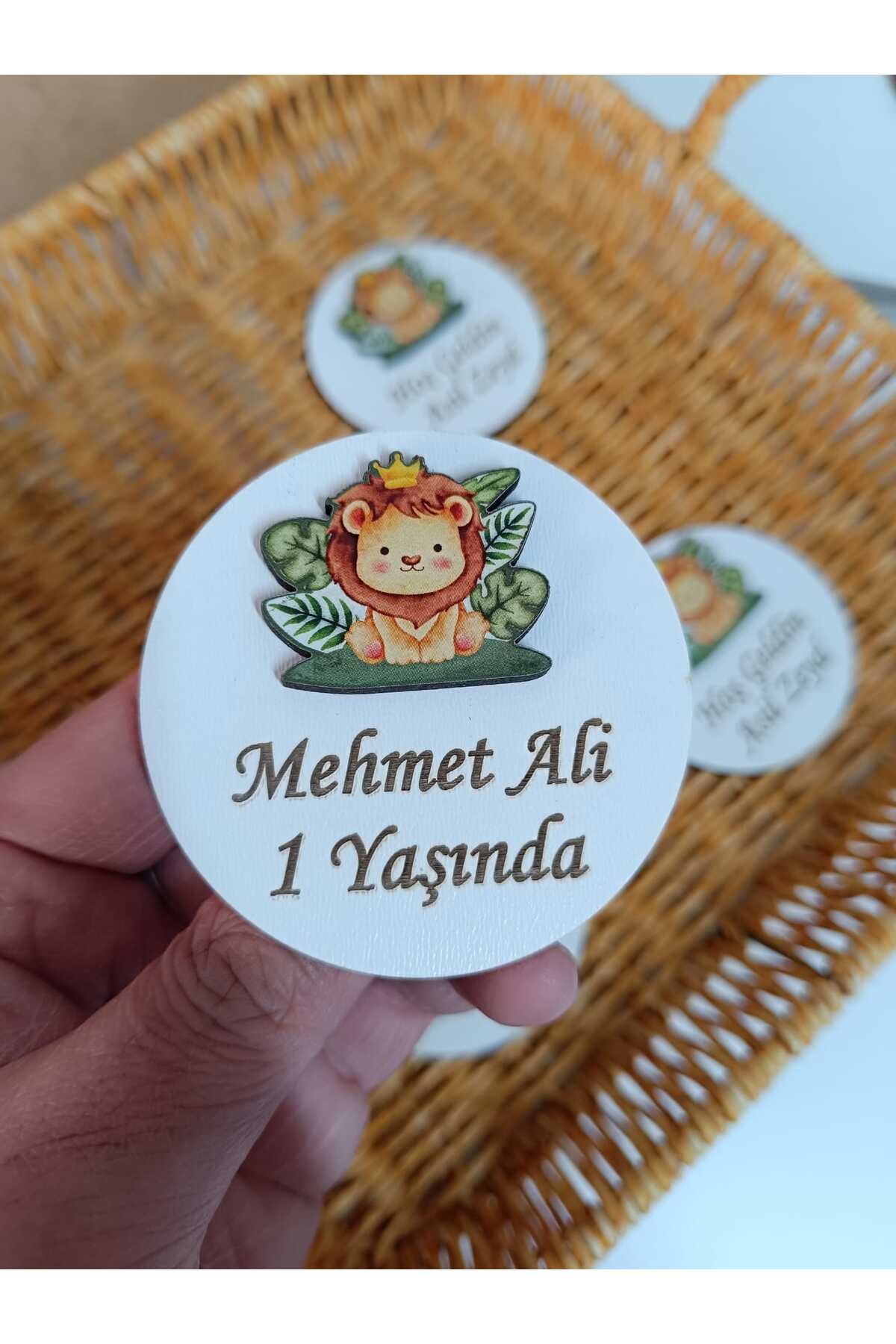 Arzuca Konsept Safari Aslan Figürlü Bebek Magnet | Yeni Doğan Magnet | Doğum Günü Magnet | Figürlü Magnet (15 Adet) fotoğrafı 4 (önizleme)