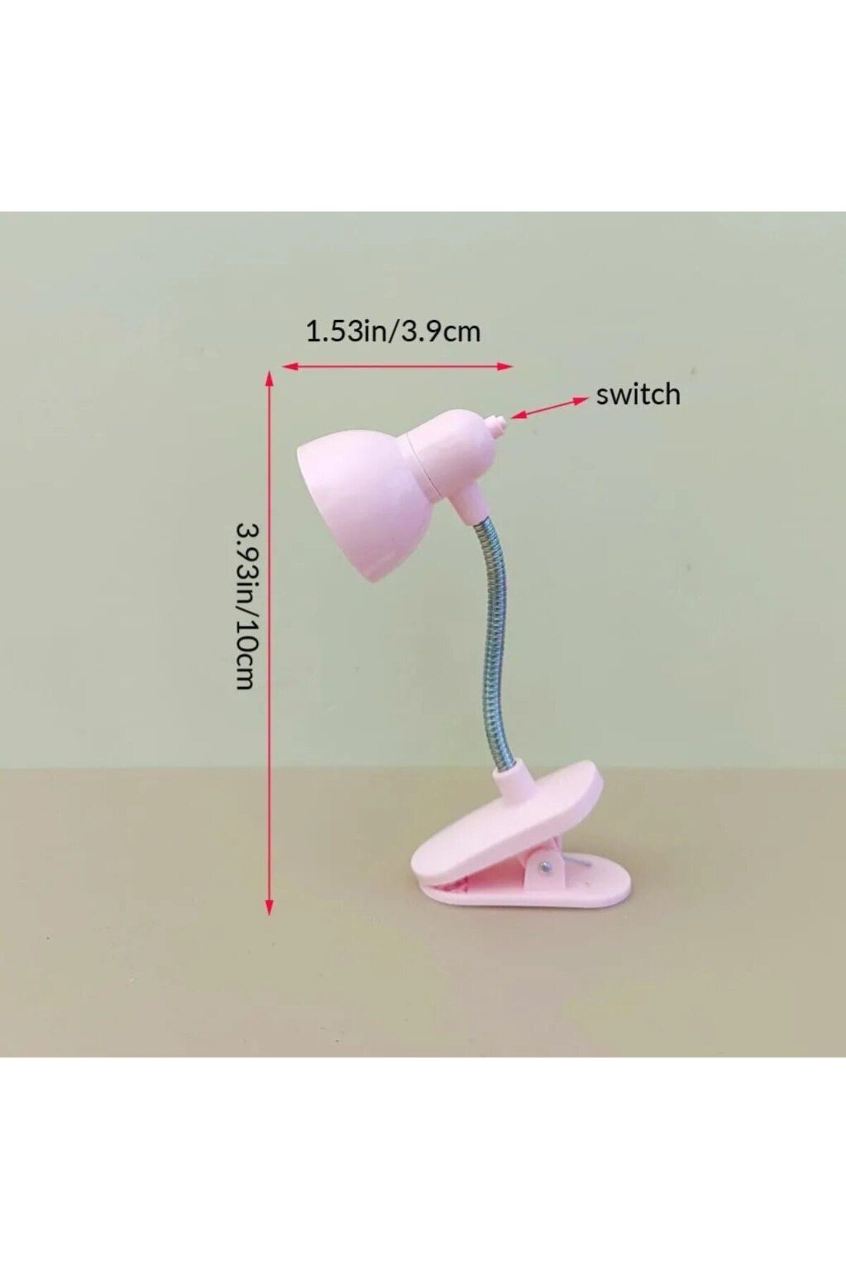 Choice-Pink 1Pcs Portable Eye-Friendly Reading Lamp - Warm & Bright Clip-On Light with Long-lasting Battery 1