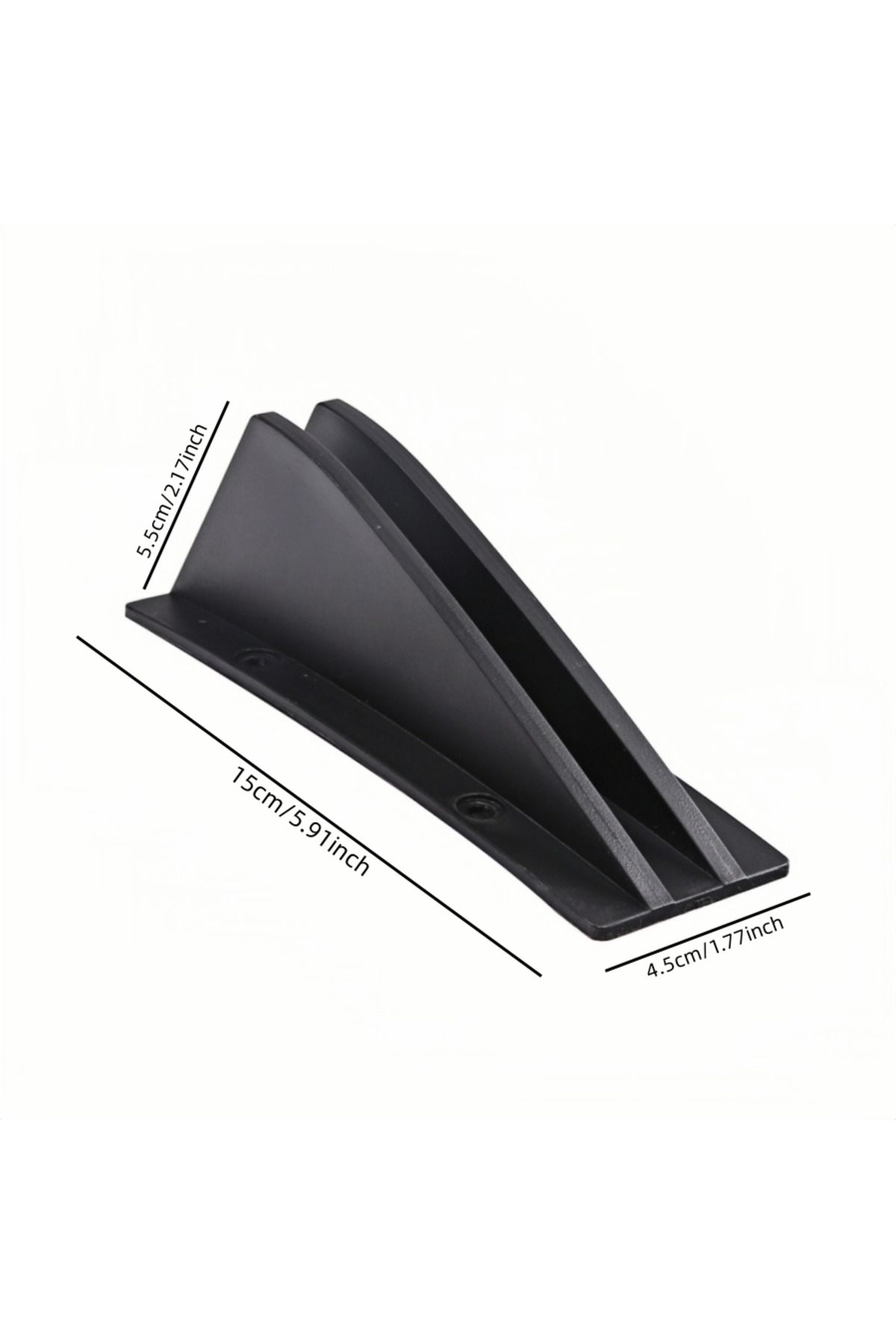 Choice-Black 4pcs Car Modification Universal Rear Spoiler Shark Fin Bumper Chassis Spoiler Split Diffuser C 6