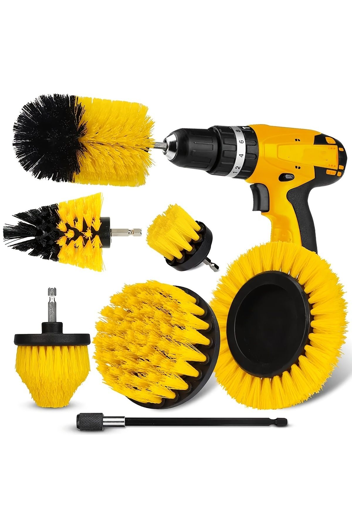 Choice-cyt-1 7-Piece Drill Brush Attachment Set, Cleaning Brush Tool Kit, Multi-Purpose Drill Brush with Ex 1