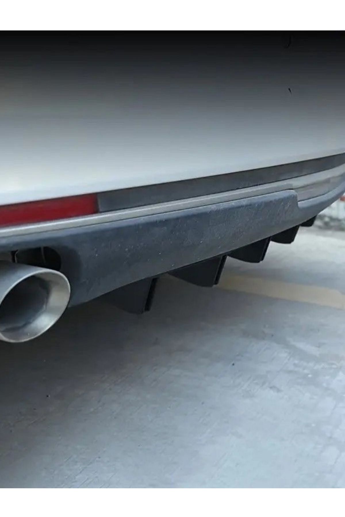 Choice-Black 4pcs Car Modification Universal Rear Spoiler Shark Fin Bumper Chassis Spoiler Split Diffuser C 7