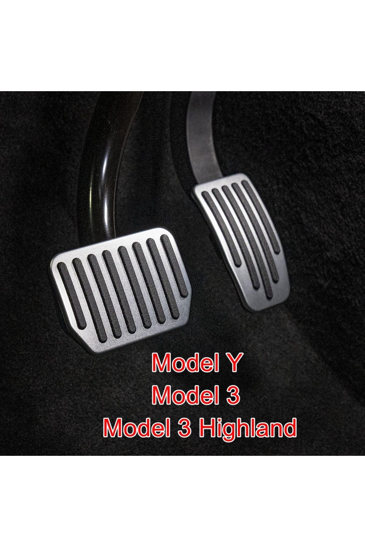 Choice-Silvery For Tesla Model Y 3 Highland Upgrade Foot Pedal Pads Cover Non-slip Accelerator Brake Rest P 1