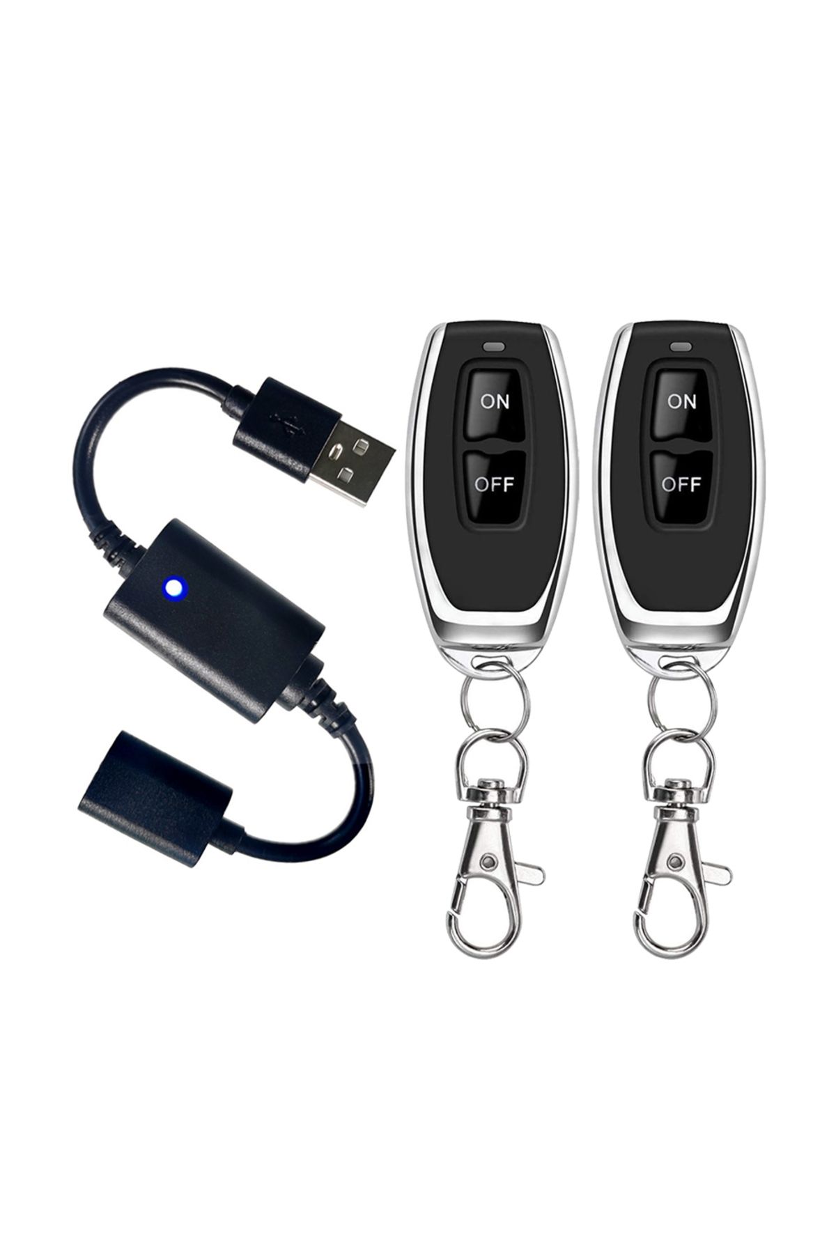 Choice-1Receiver 2Remote DC 5V USB Wireless RF Remote Control Switch Driver Power ON OFF For LED Light Stri 1