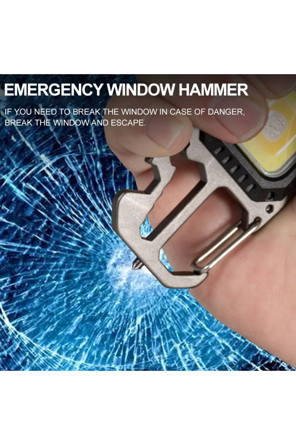Choice-W5138 black COB Keychain Work Light with Battery Display 8Mode Rechargeable High Lumens Portable LED 4