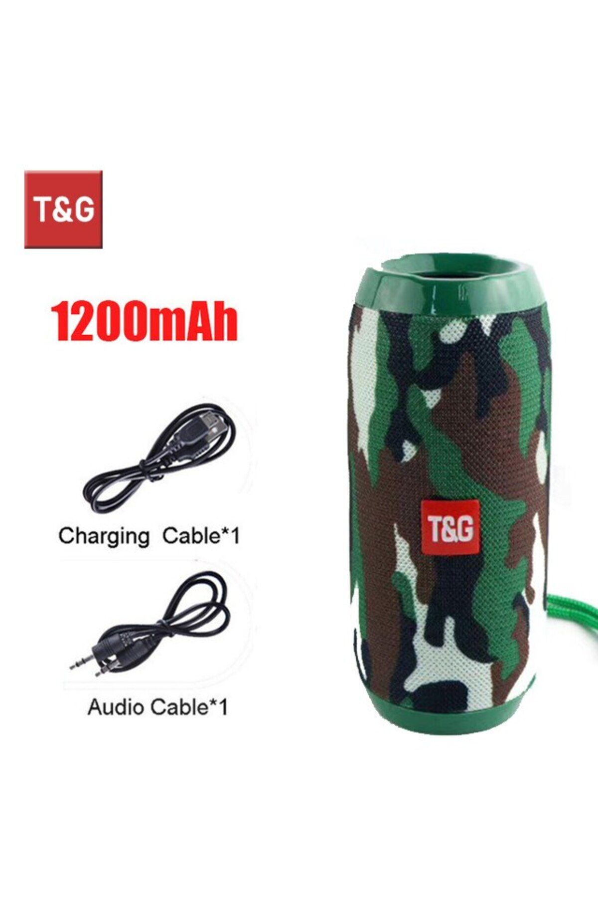 T&G-مكبر صوت Amouflage TG117 محمول يعمل بالبلوتوث ومكبر صوت لاسلكي TWS للاستخدام الخارجي وصندوق صوت محيطي ستيريو 1