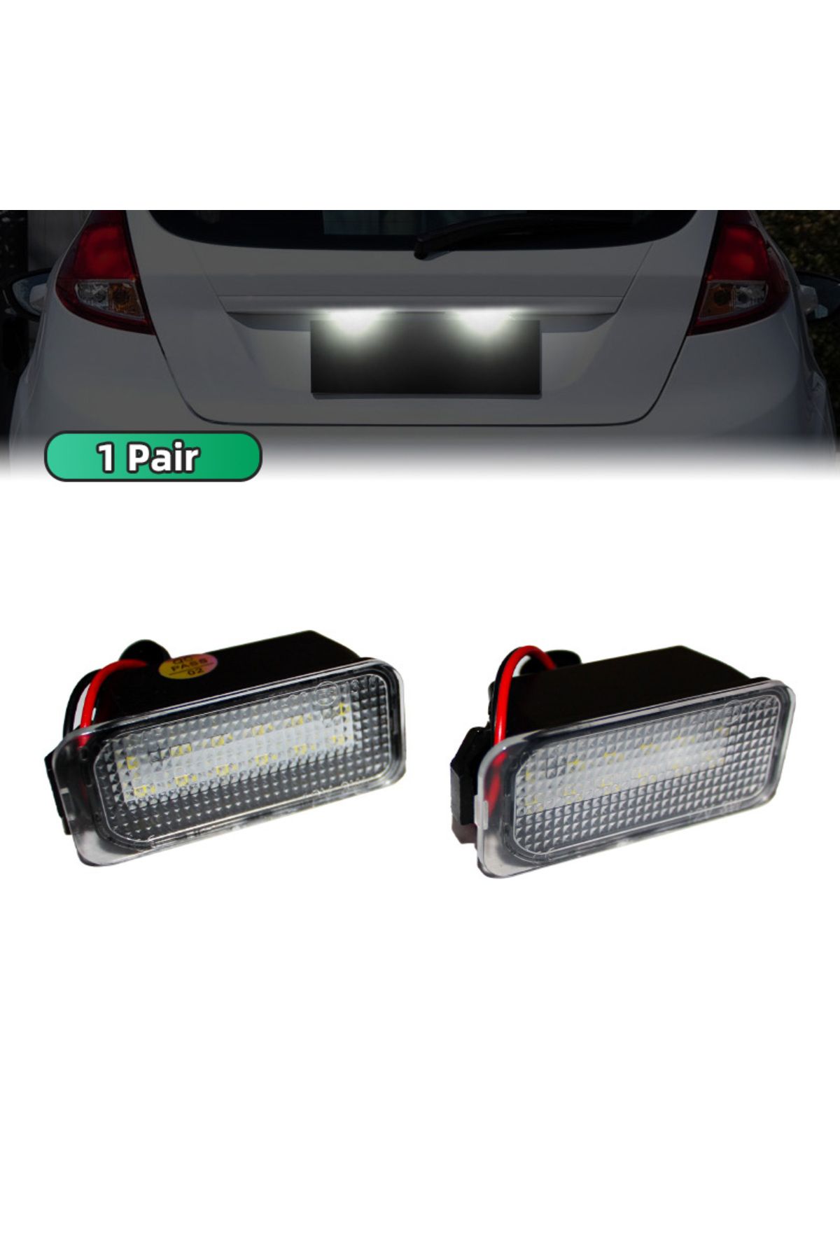 Choice-Pair 2PCS LED License Plate Light For Ford Focus 2 MK2 3 Mondeo 4 5 Fiesta 6 7 Kuga S-MAX No Error B 1