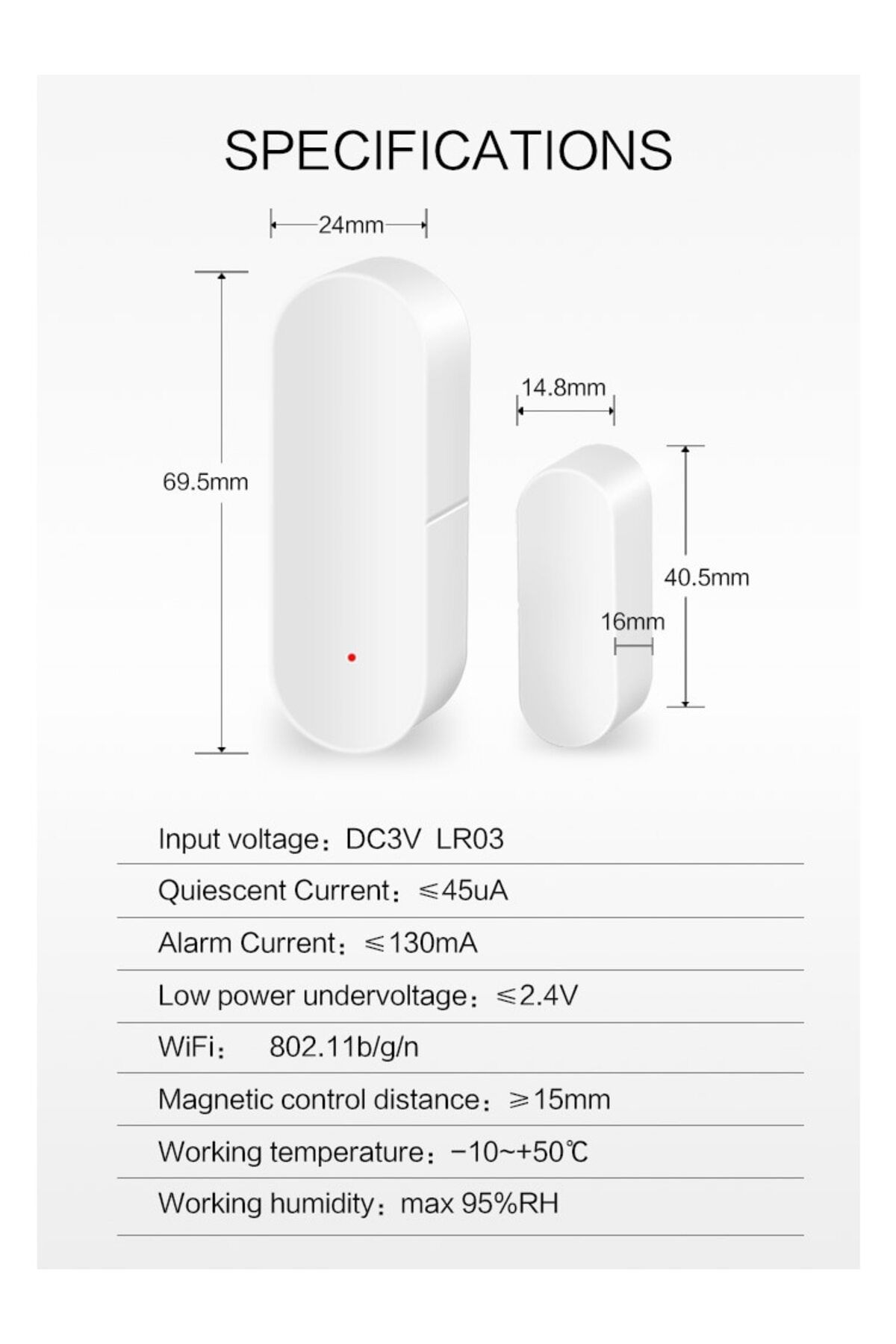 Choice-Tuya Smart Wifi Door Sensor Smart Home Open Close Detector Smartlife App Control Notification Com... 8