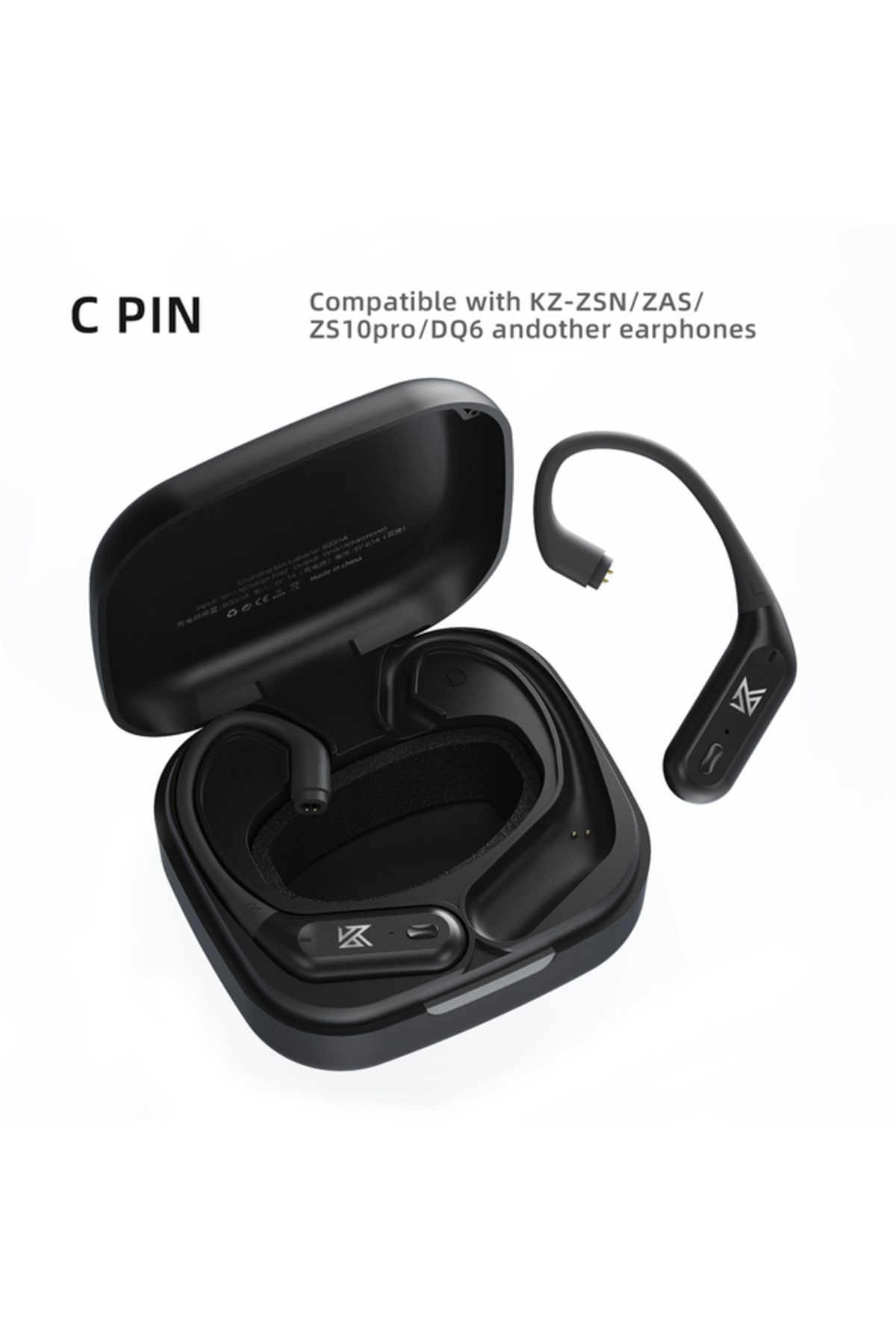 KZ-C PIN KZ AZ09 PRO Bluetooth 5.2 Cable Upgrade Wireless Ear Hook Earphone Cable With Charging Case Fo 1