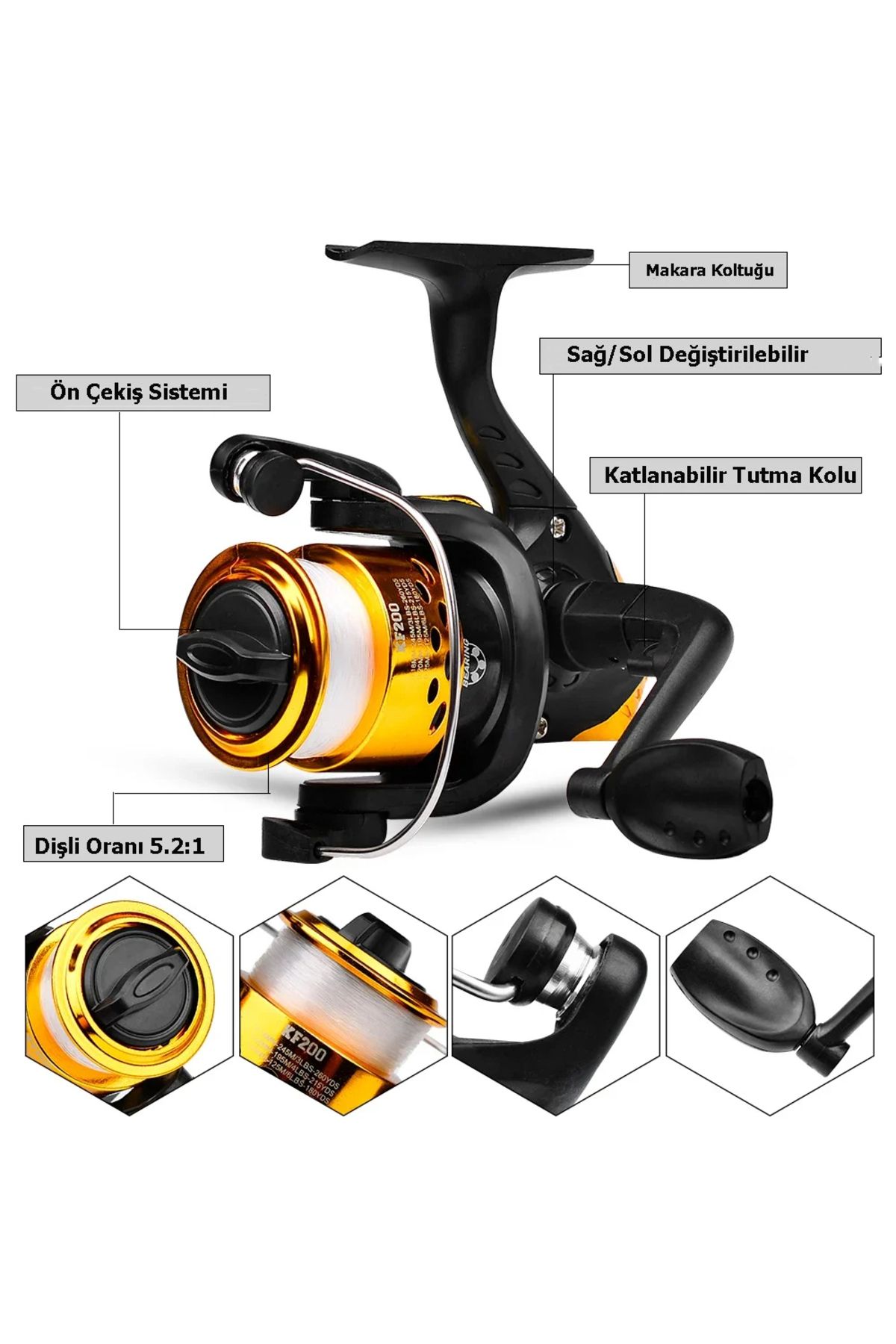 TechTic-Ak200 5Bb Fishing Rod Machine Left-Right Behavior Can Be Changed 3