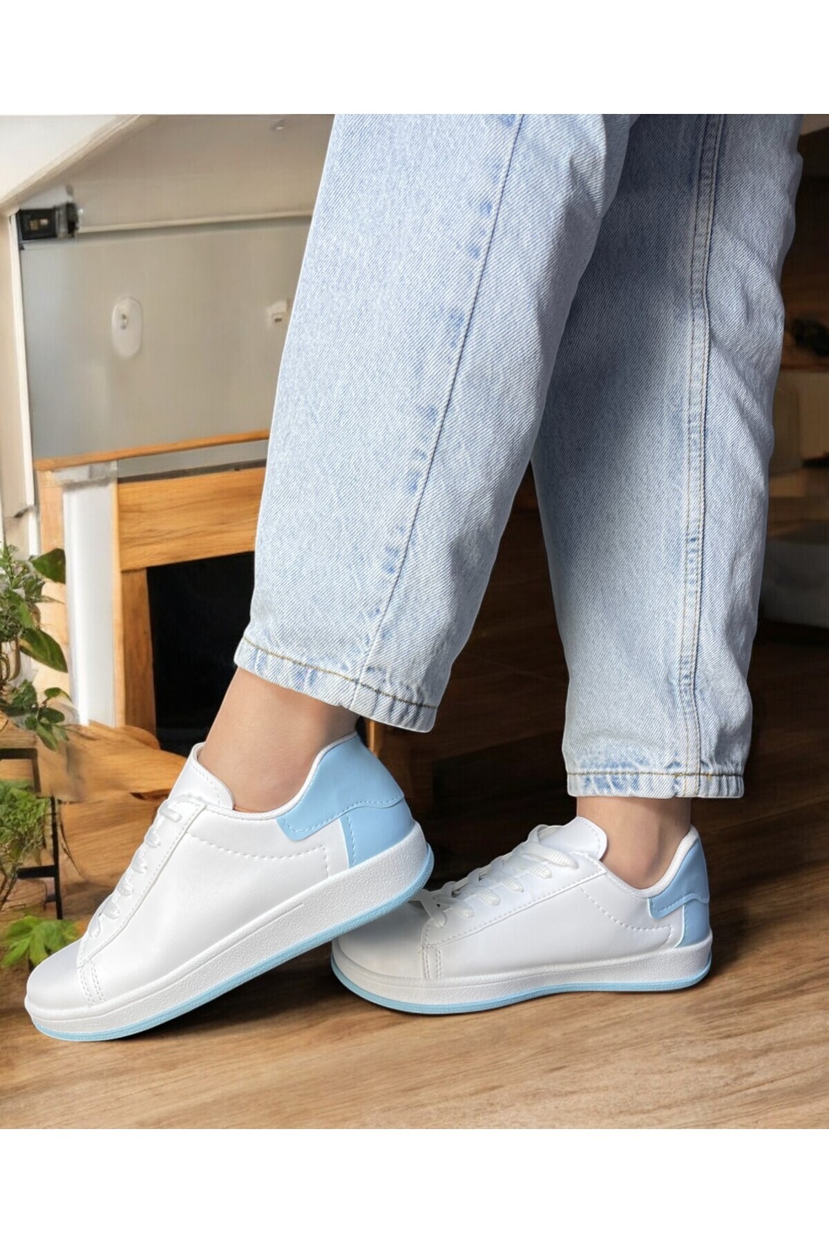 eformoda by emre yılmaz-White Blue Women's Sneakers Complete and Wide Resources for Air22 Model 3