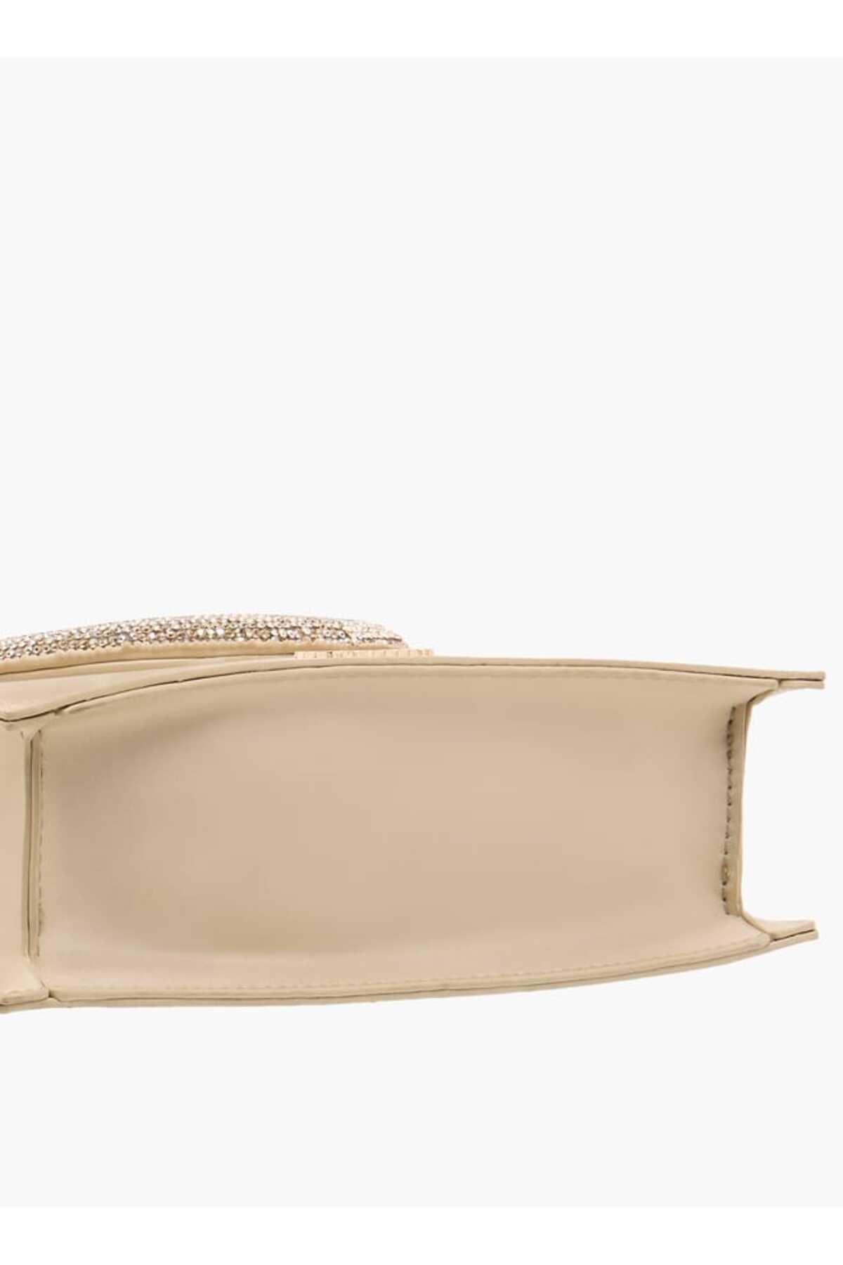 Flora Bella by Shoexpress-Flora Bella Embellished Sling Bag with Chain Strap and Magnetic Button Closure 6