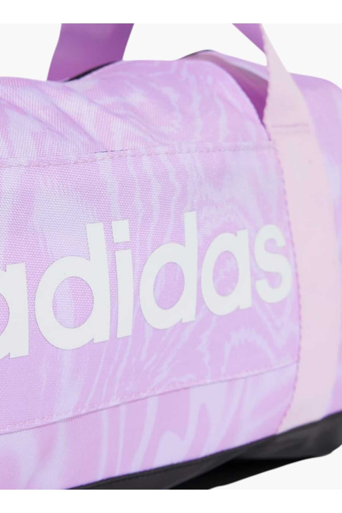 adidas-adidas Logo Print Duffel Bag with Zip Closure and Double Handle 5