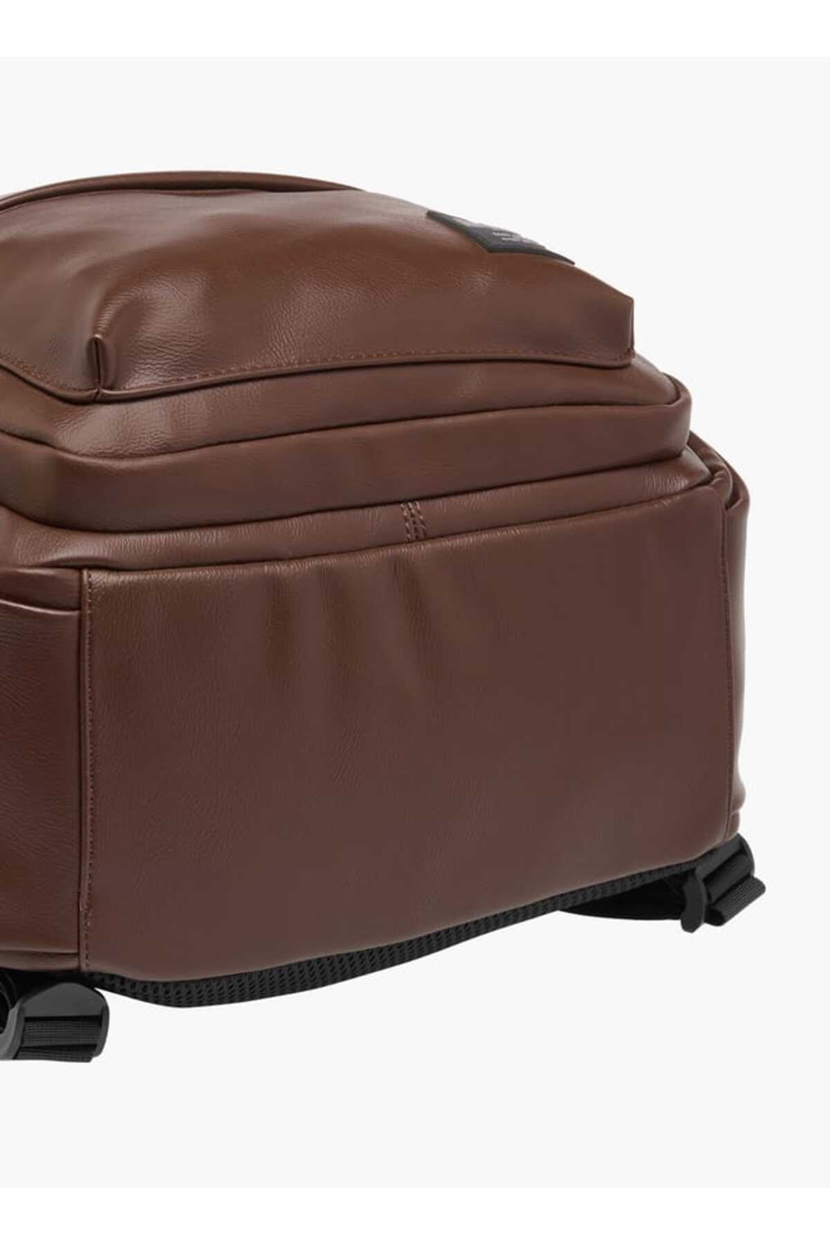 Lee Cooper-Solid Backpack with Adjustable Strap and Zip Closure 5