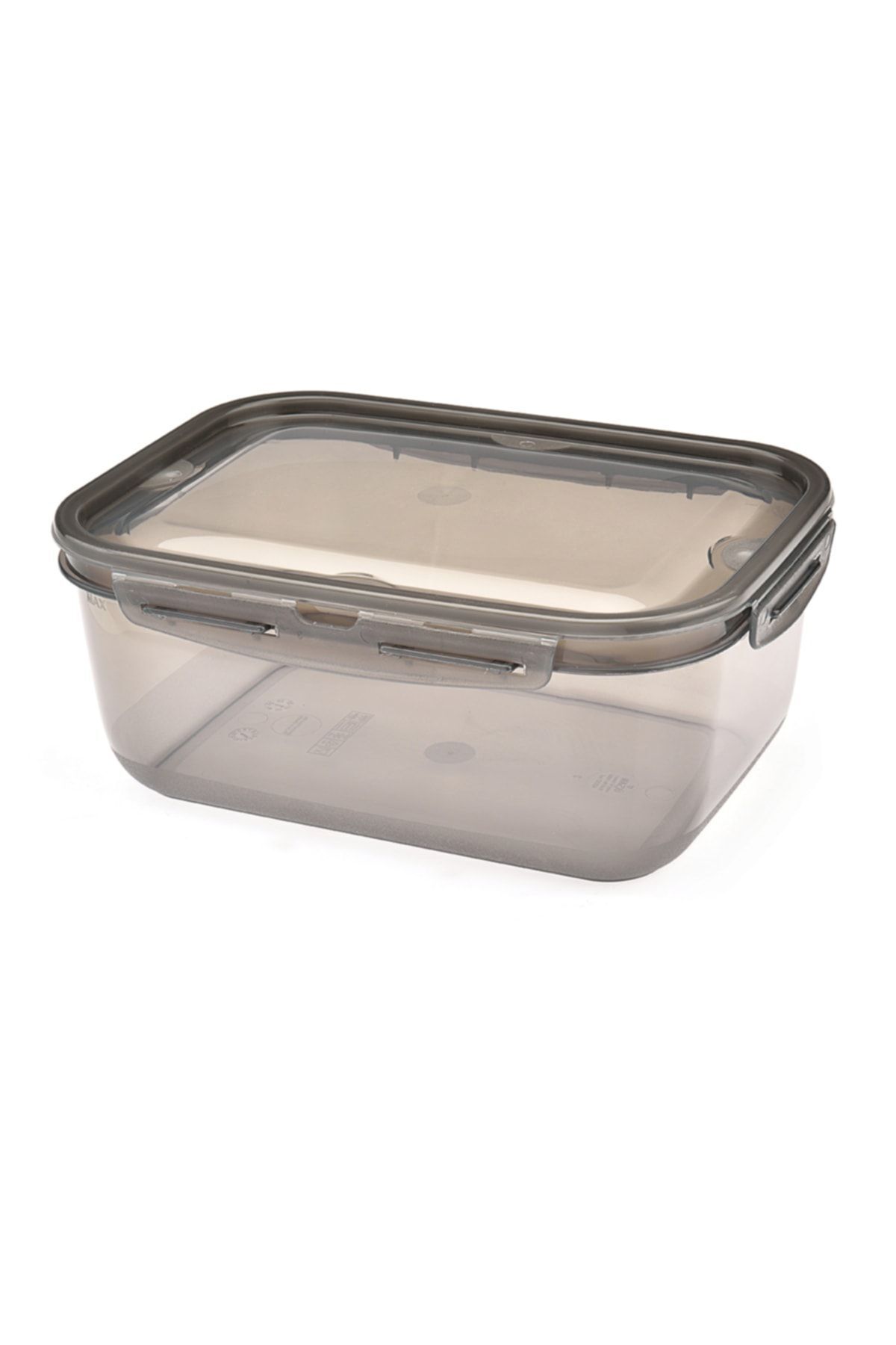 Melkan Home-4 Pieces of Lockable Storage Container with Leak-Proof Lid 4 Liter Smoked Storage Container 6