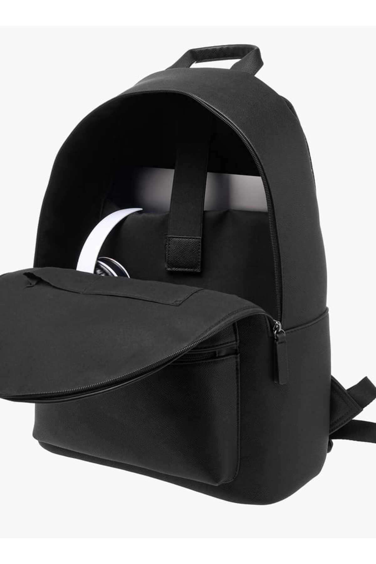 LBL by Shoexpress-LBL by Shoexpress Textured Backpack with Adjustable Straps and Zip Closure - 14x32x44 cm 6