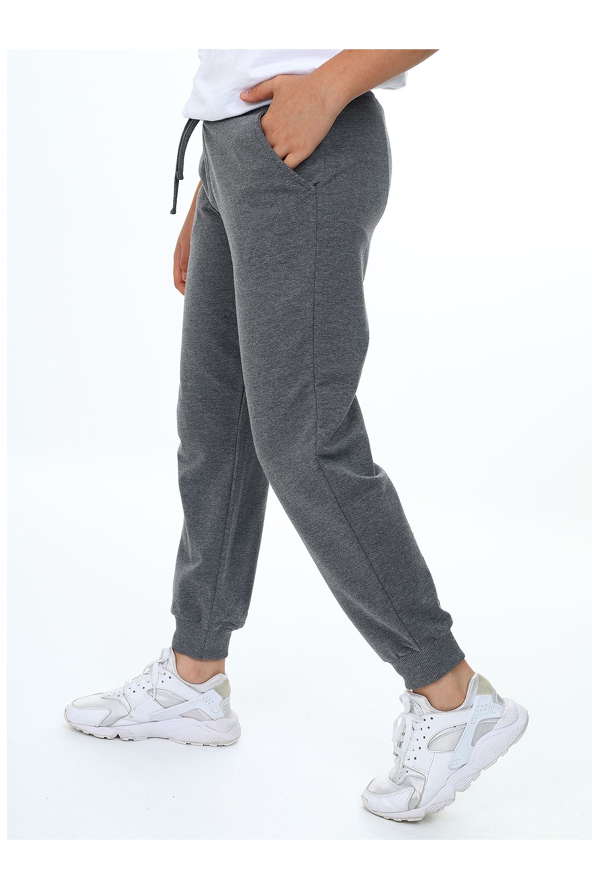 Denokids-Unisex Girls Boys Anthracite Basic Sweatpants 2