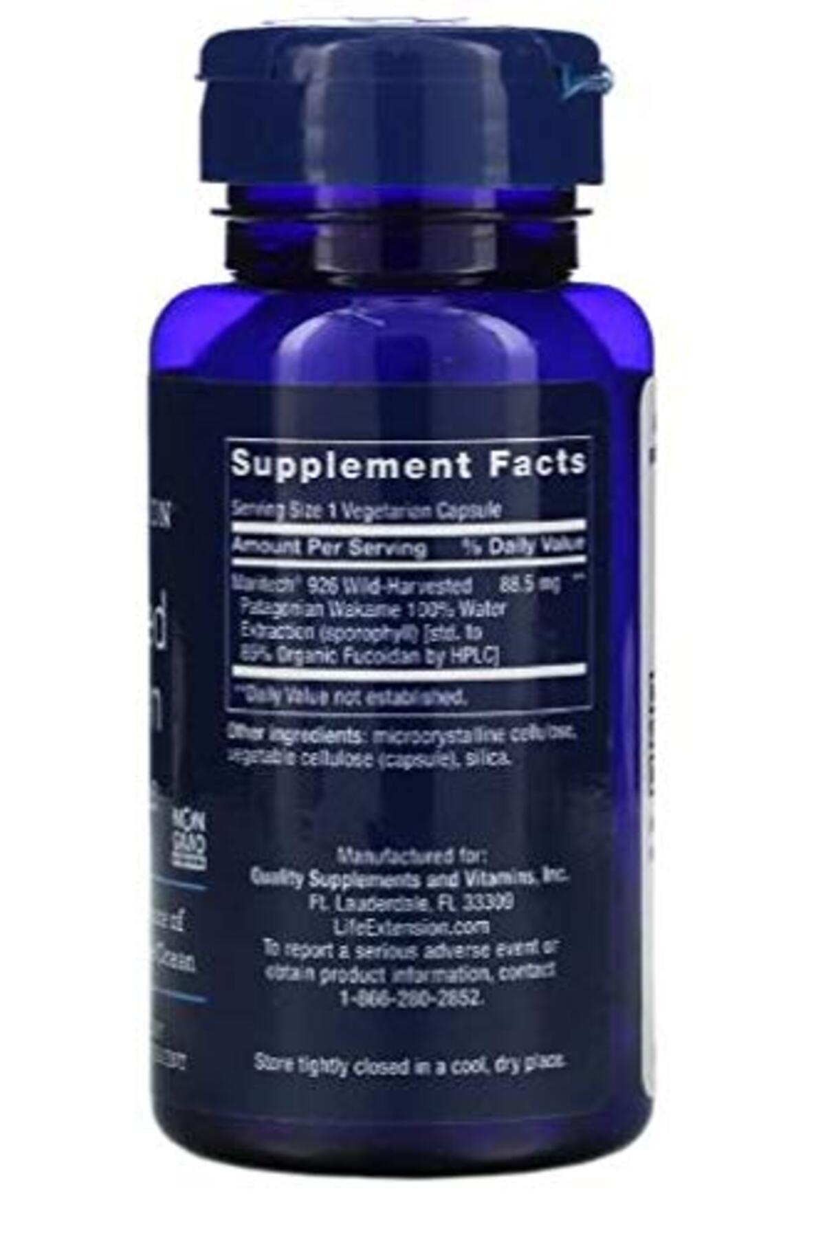 Life Extension-Optimized Fucoidan 60 VegiCaps (Multi-Pack) 3
