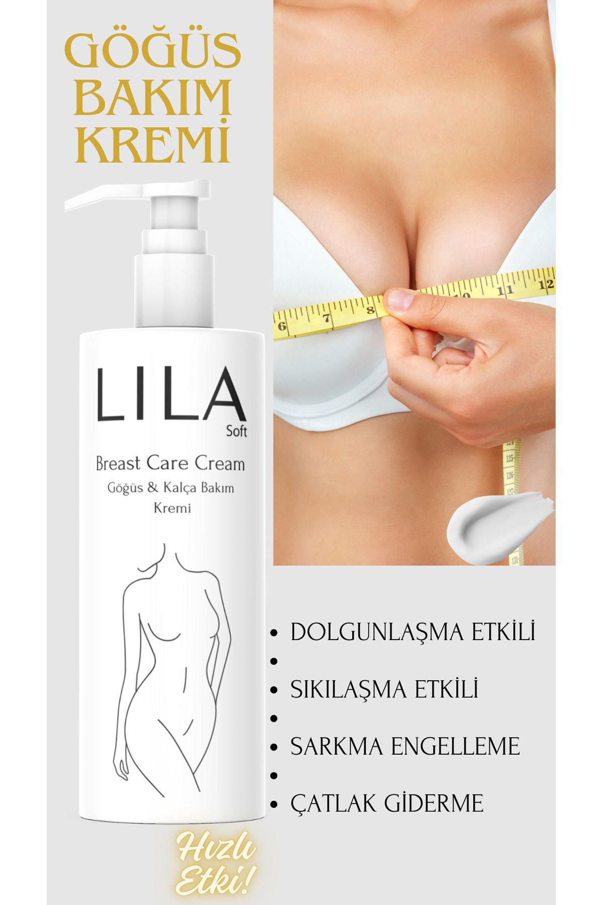 Lila Soft Gögüs Kalça Dolgunlaştırıcı Sıkılaştırıcı Çatlak Giderici Bakım Kremi