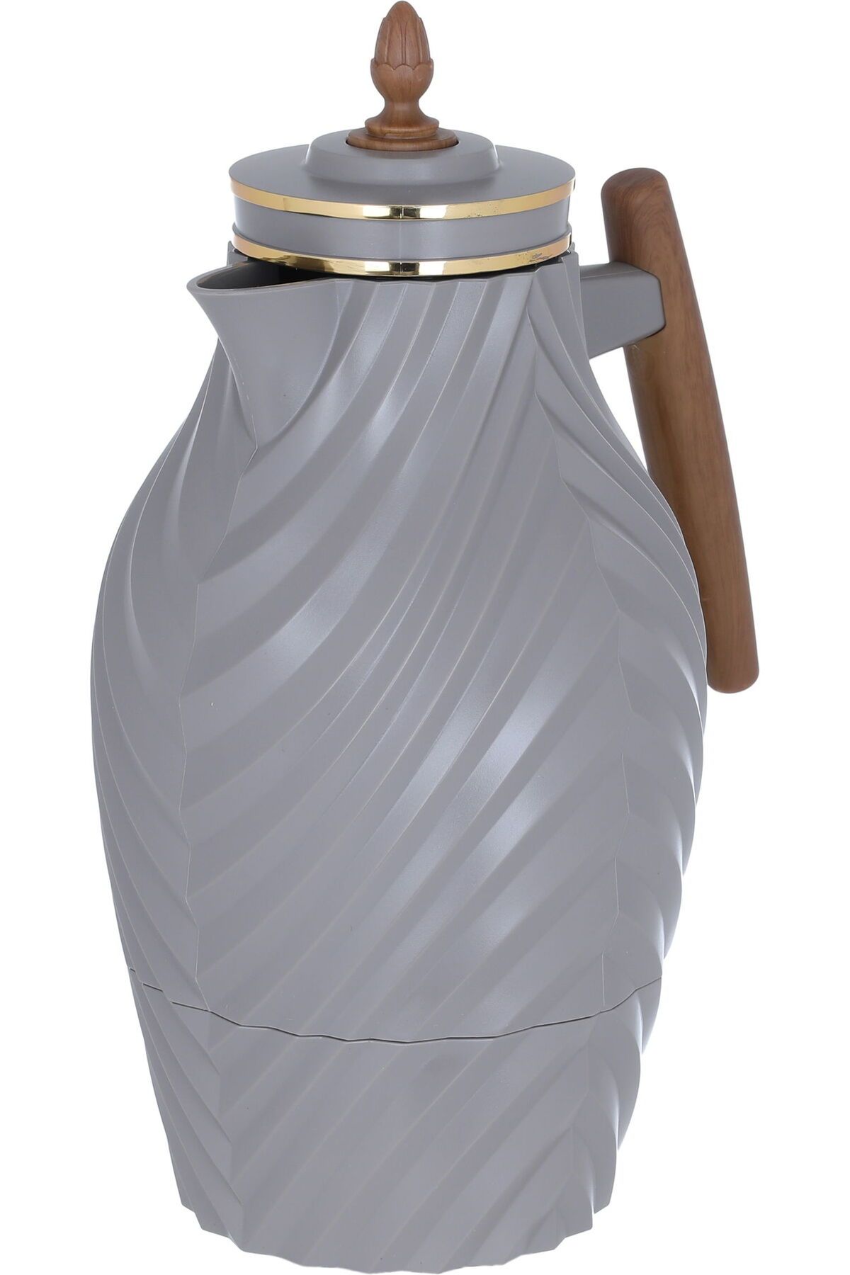 Alsaif Gallery-Noora Al Saif Gallery thermos, 1 liter, wooden handle - cappuccino 4