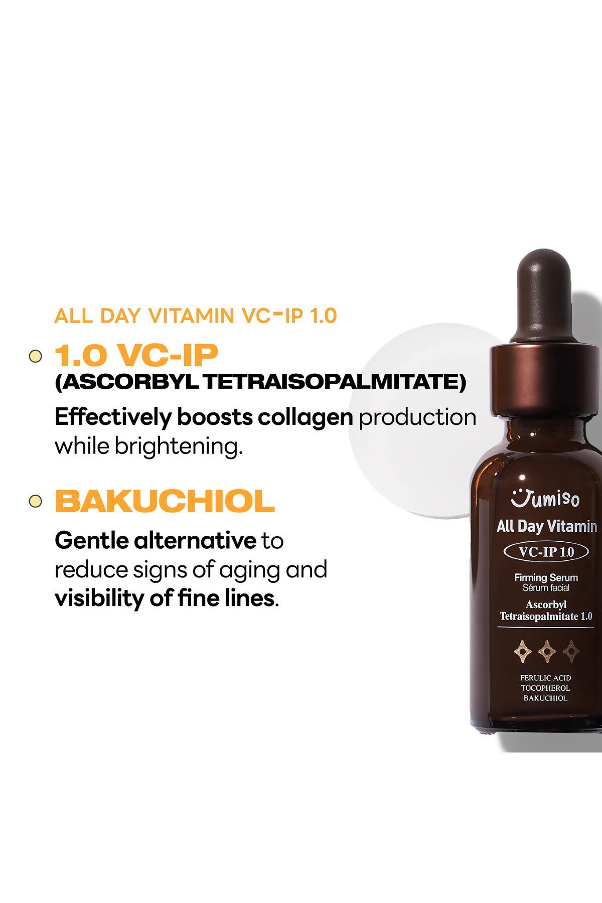 Jumiso-All Day VC-IP 1.0 Firming Serum 30ml, Boosts Collagen, Reduces Fine Lines 4