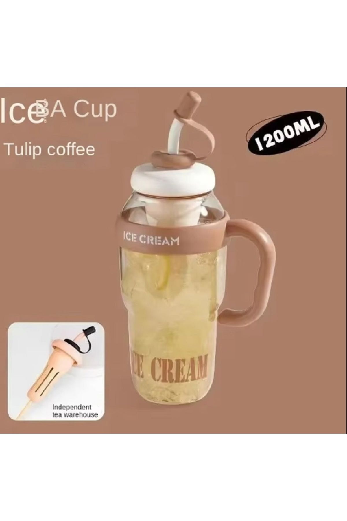 hediyeconcepti-1200ml Large Capacity Cartoon No Odor Ice Bullies Ice Cream Soft Drink Flask 2