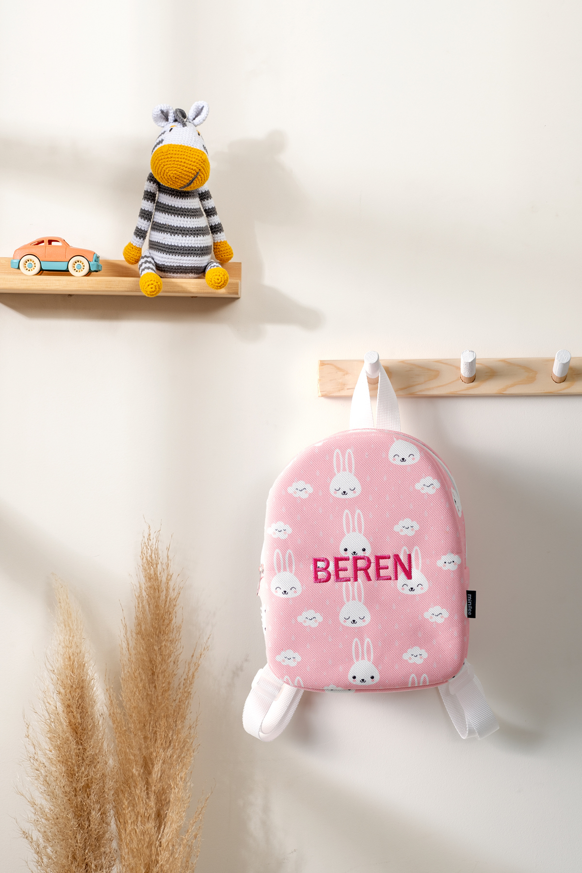 Minilee  [İSTEDİĞİNİZ İSMİ NAKIŞLA YAZIYORUZ] - Sevimli Tavşanlar 0-8 Yaş - Kreş, Anaokulu Çocuk Sırt Çantası - Görsel 9
