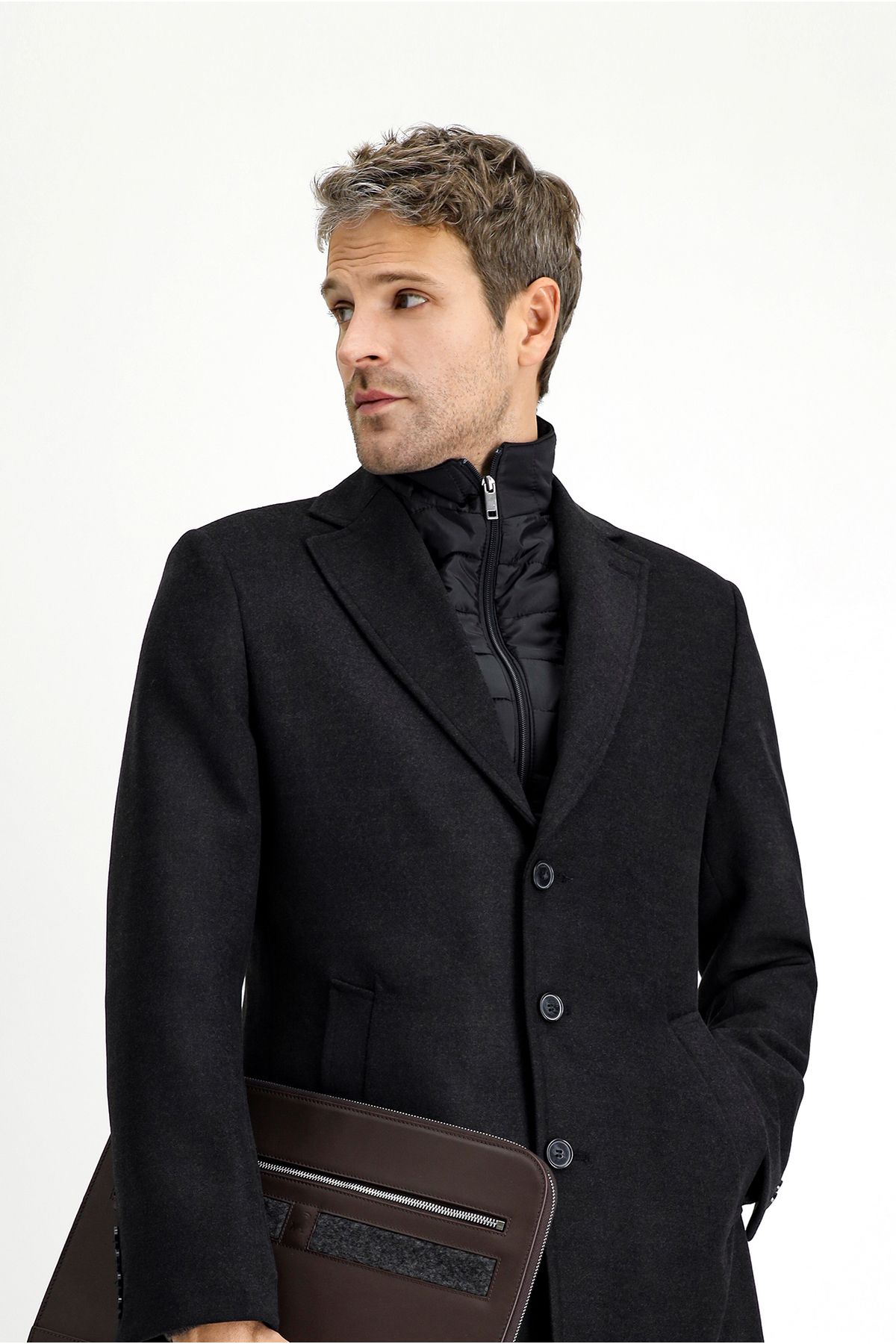 Kiğılı-Regular Fit Woolen Plain Coat 3