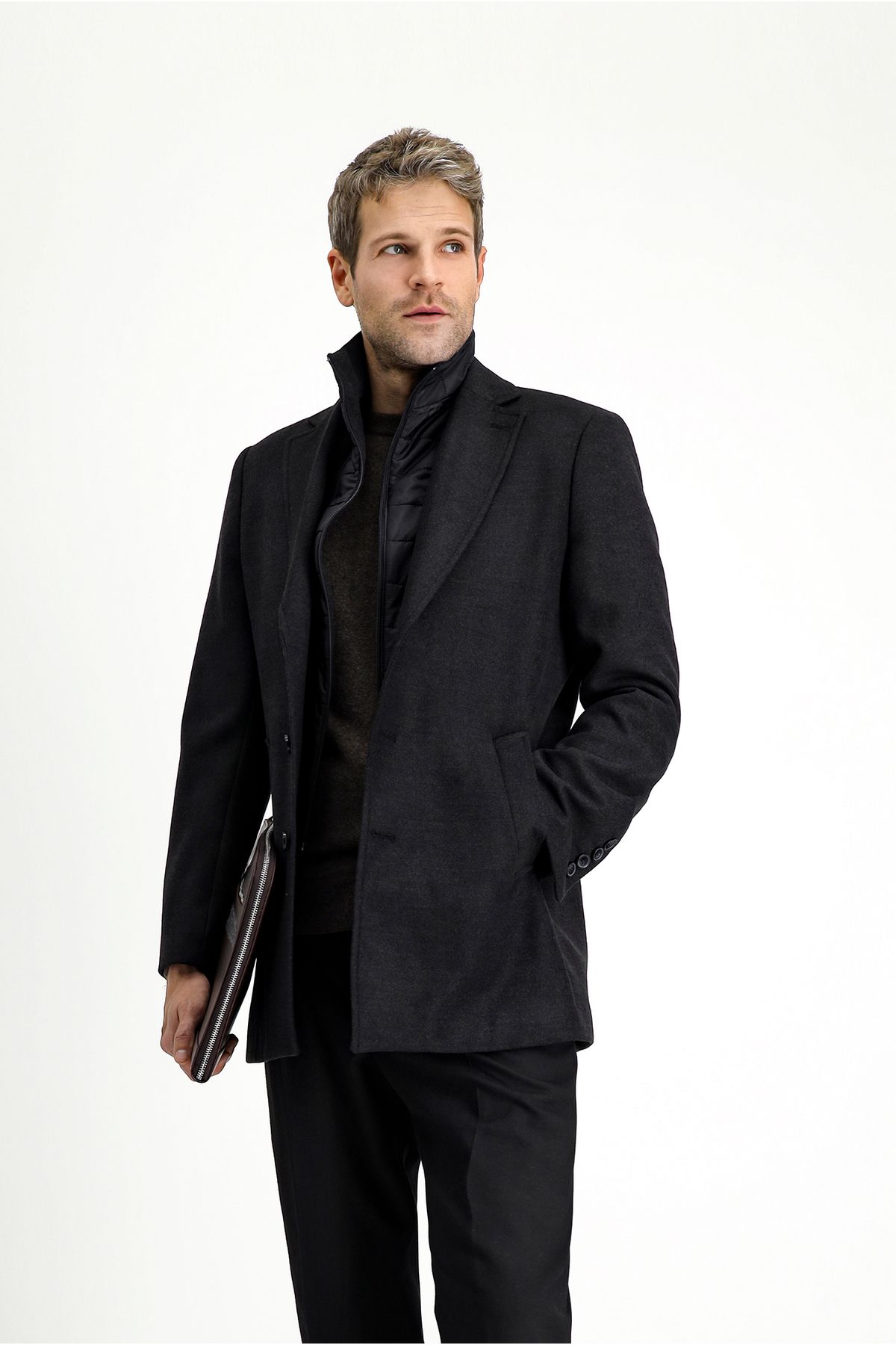 Kiğılı-Regular Fit Woolen Plain Coat 1